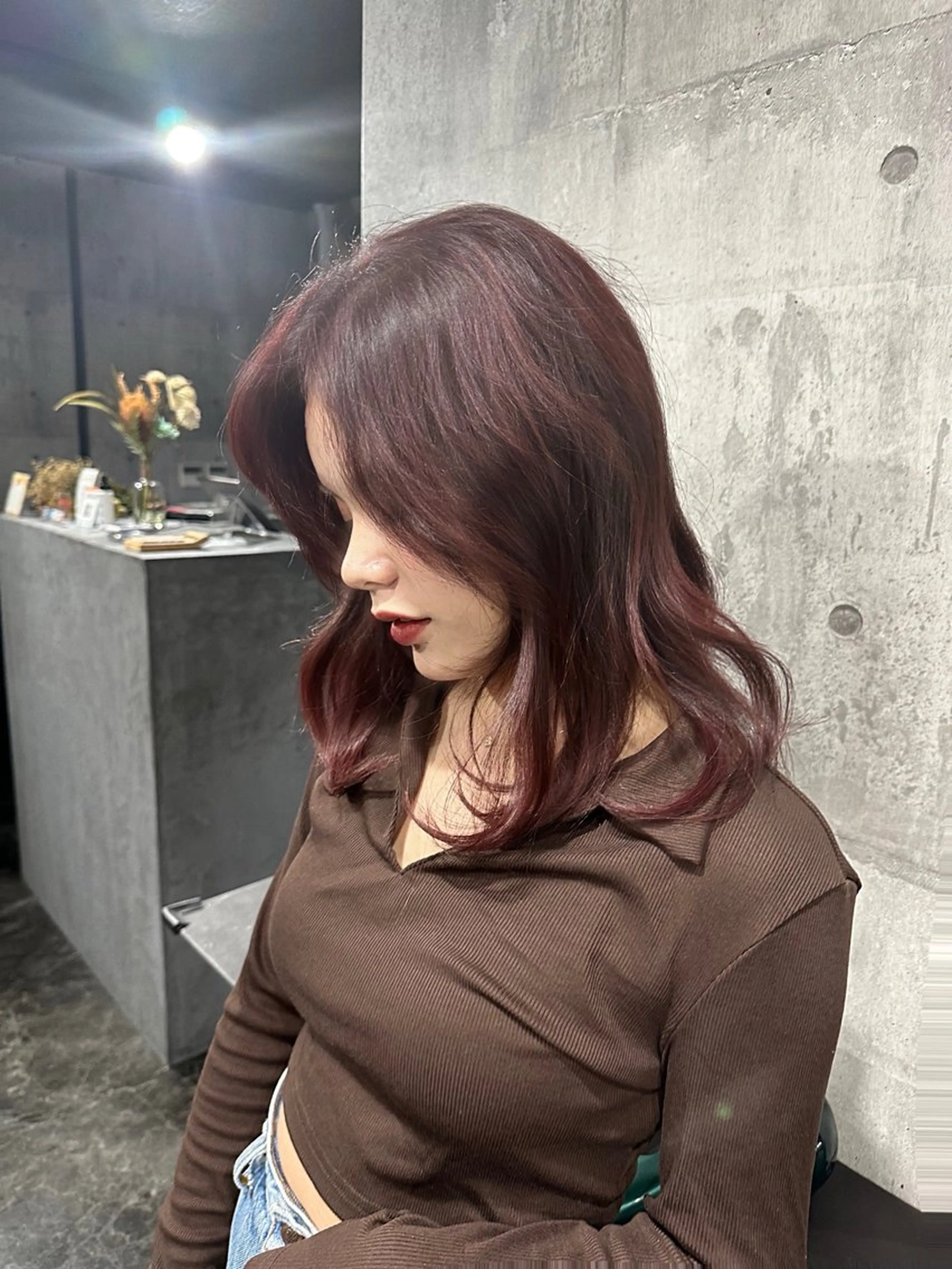 セミロング カラー amy .のヘアスタイル