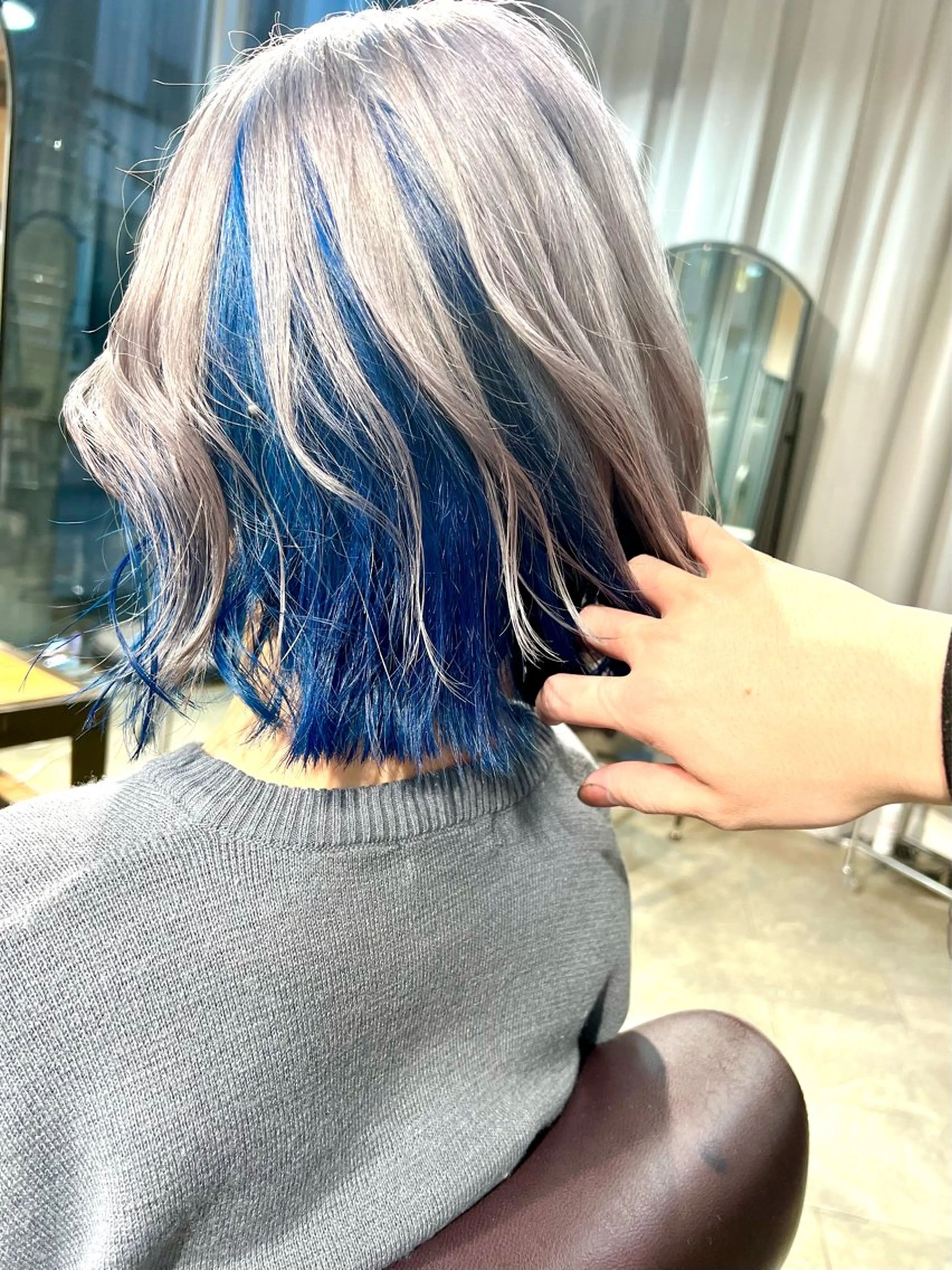 ミディアム カラー ヘアアレンジ ヘアカラー トリートメント ヘッドスパ ヘアセット 🌈インナーカラー ‘ショウマ’🌈のヘアスタイル