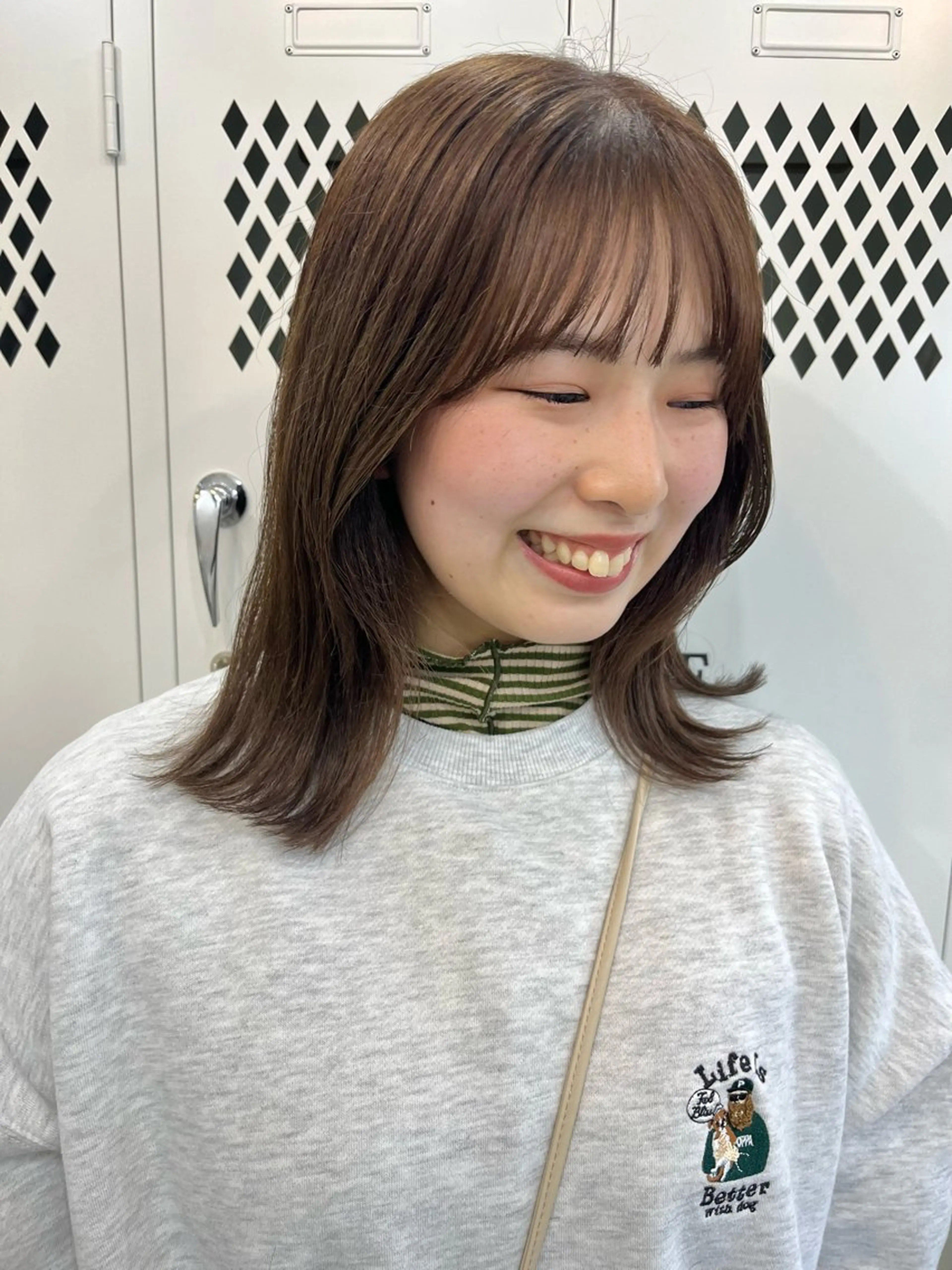 ミディアム カラー カット ヘアカラー トリートメント 🌼sunc HINAMI🌼のヘアスタイル