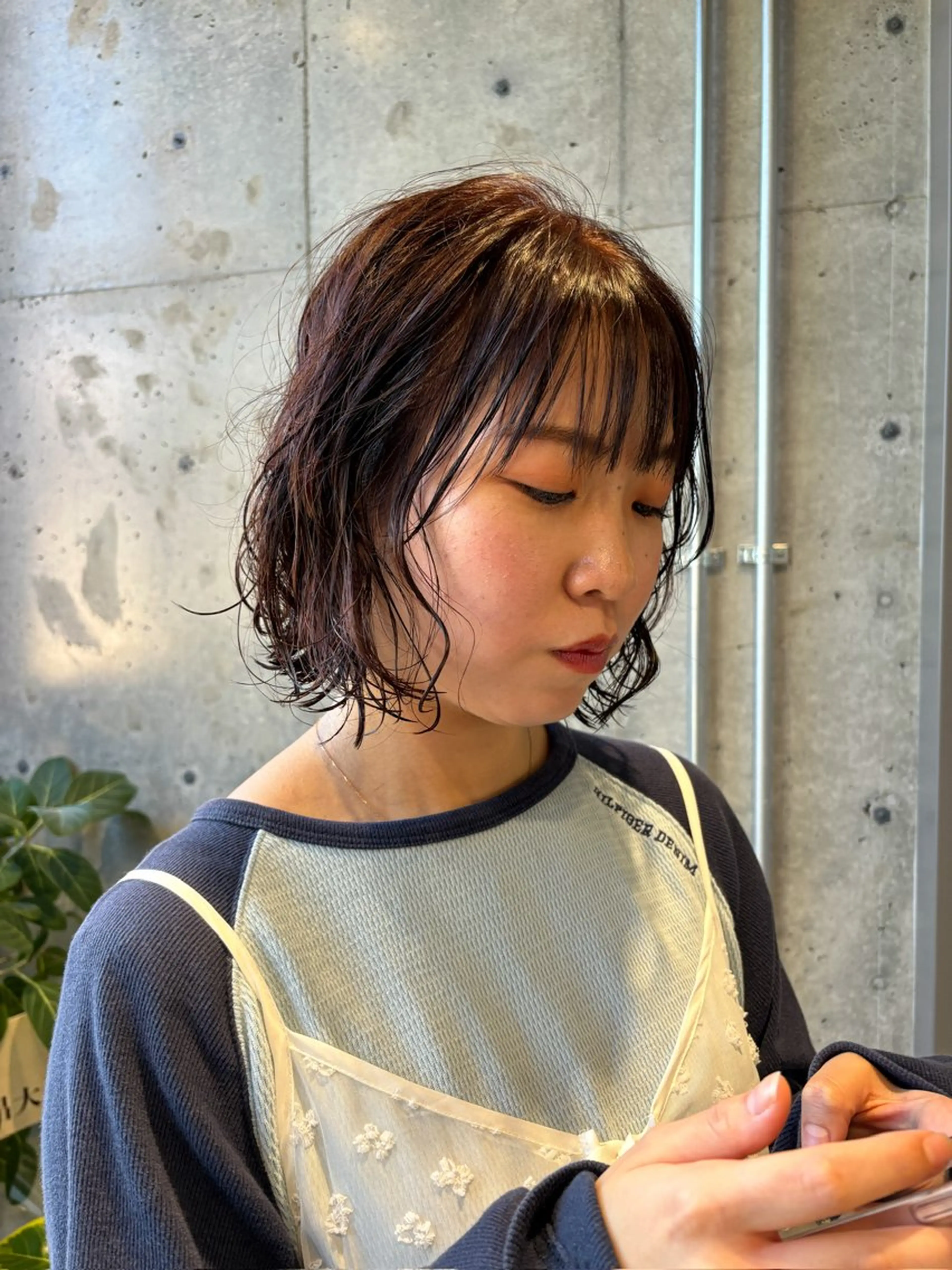 ショート カラー カット パーマ トリートメント トレンドボブ /ミリヤのヘアスタイル