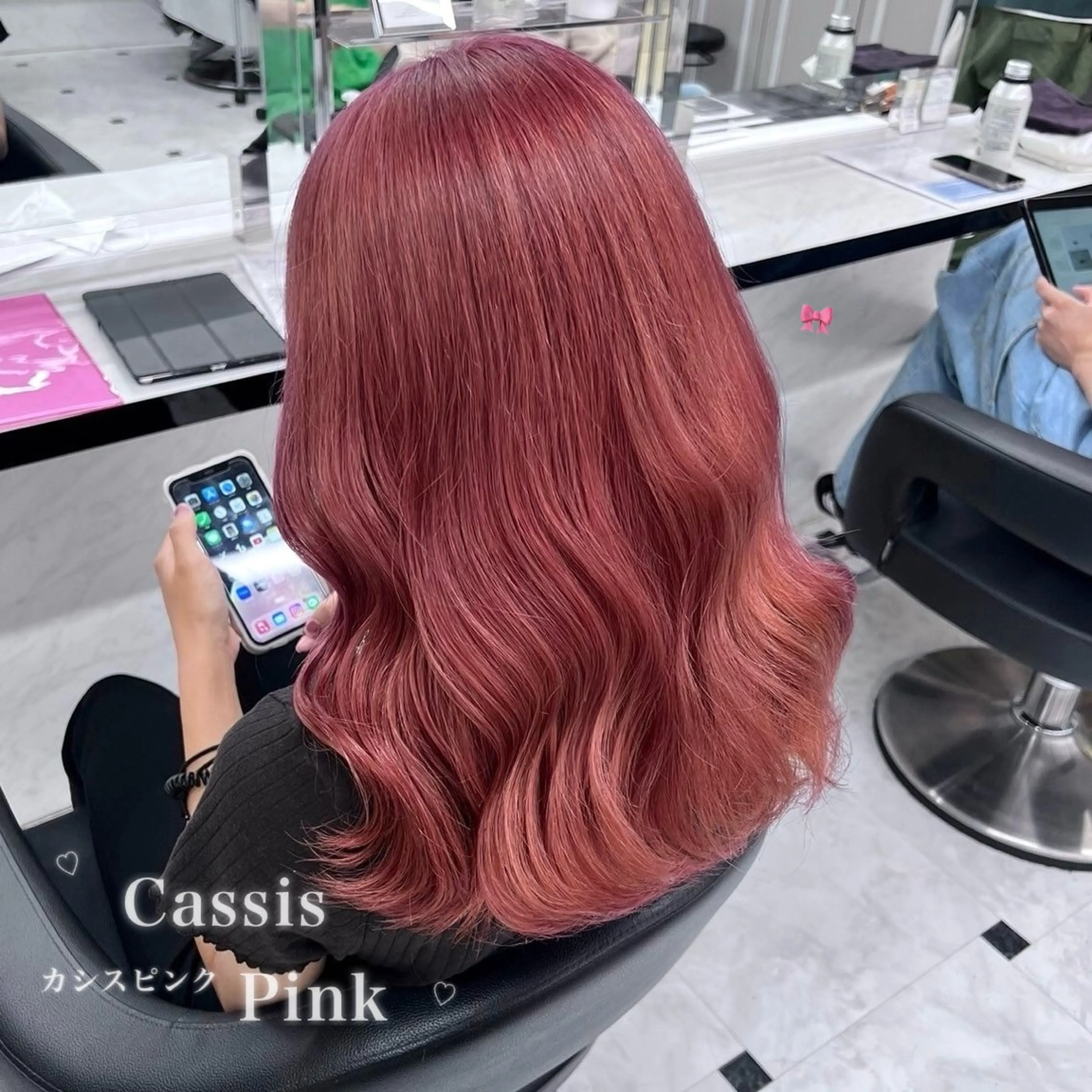 ロング カラー ヘアカラー トリートメント ヘッドスパ ヘアセット 韓国風艶髪🎀 暖色カラー🤍のヘアスタイル