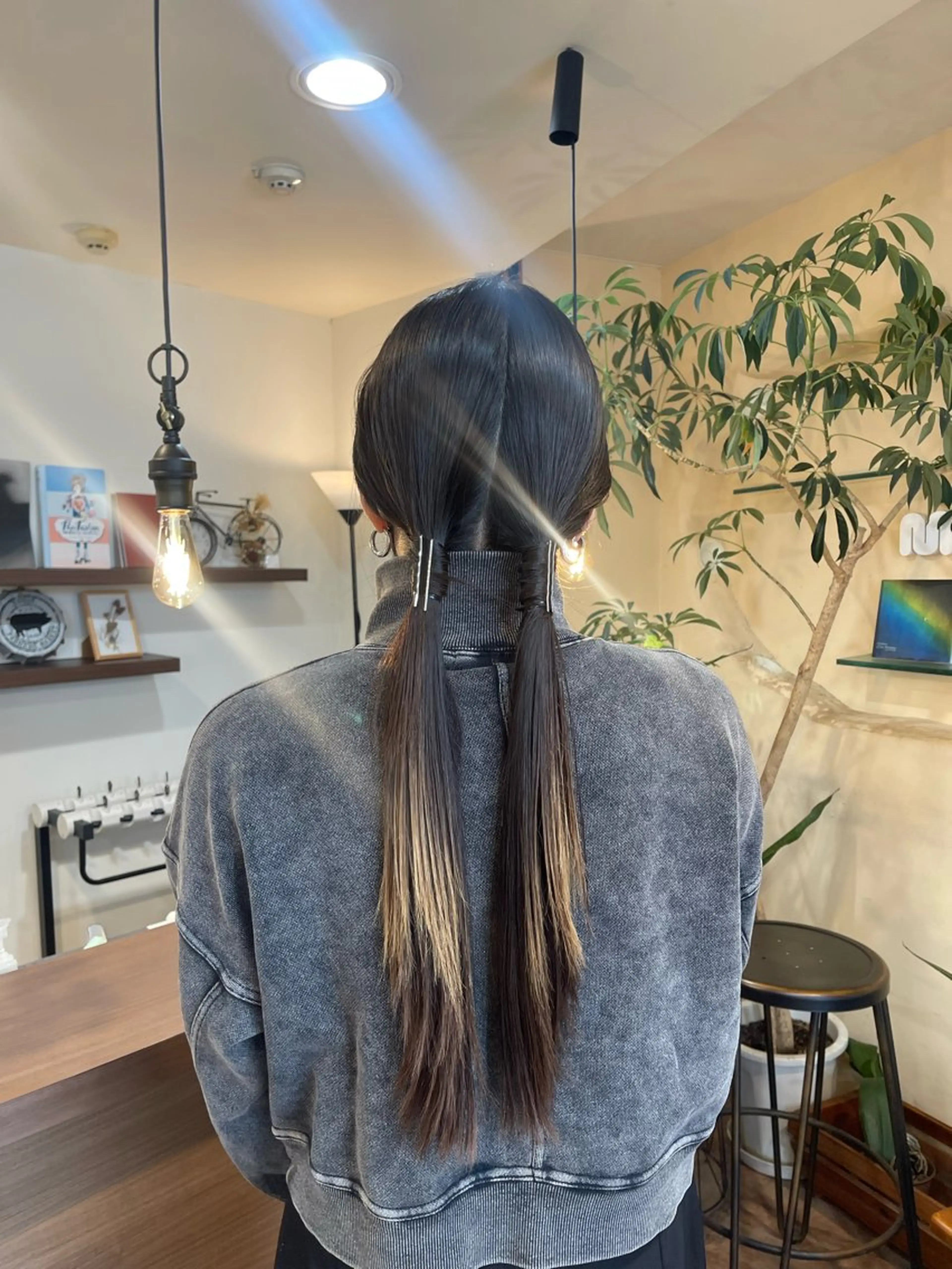 ロング カラー ヘアアレンジ 🌚モデル募集60% off:Fuka🌝のヘアスタイル