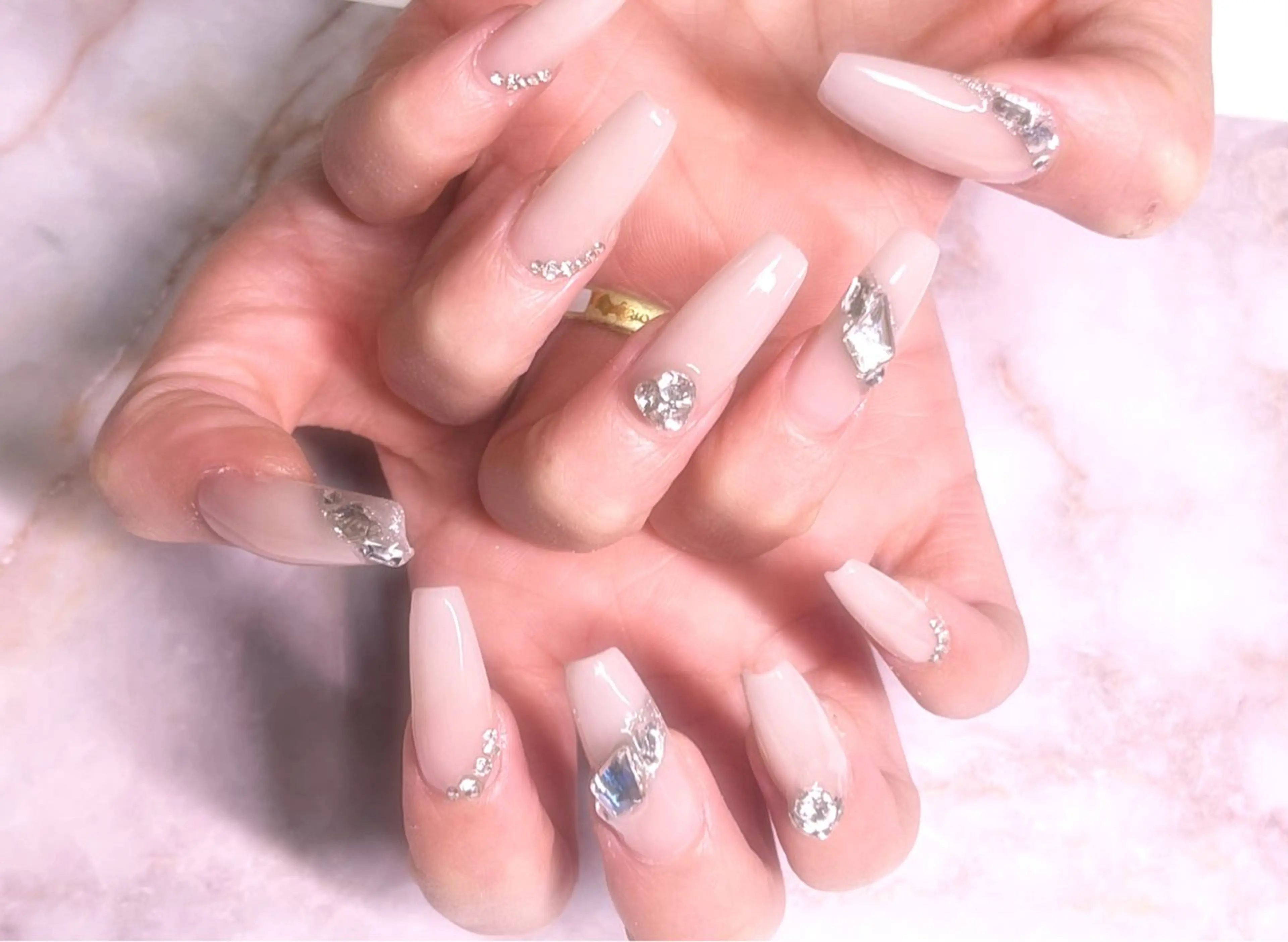 ネイル 長さ出し スカルプネイル plaisir プレジールネイルのネイルデザイン