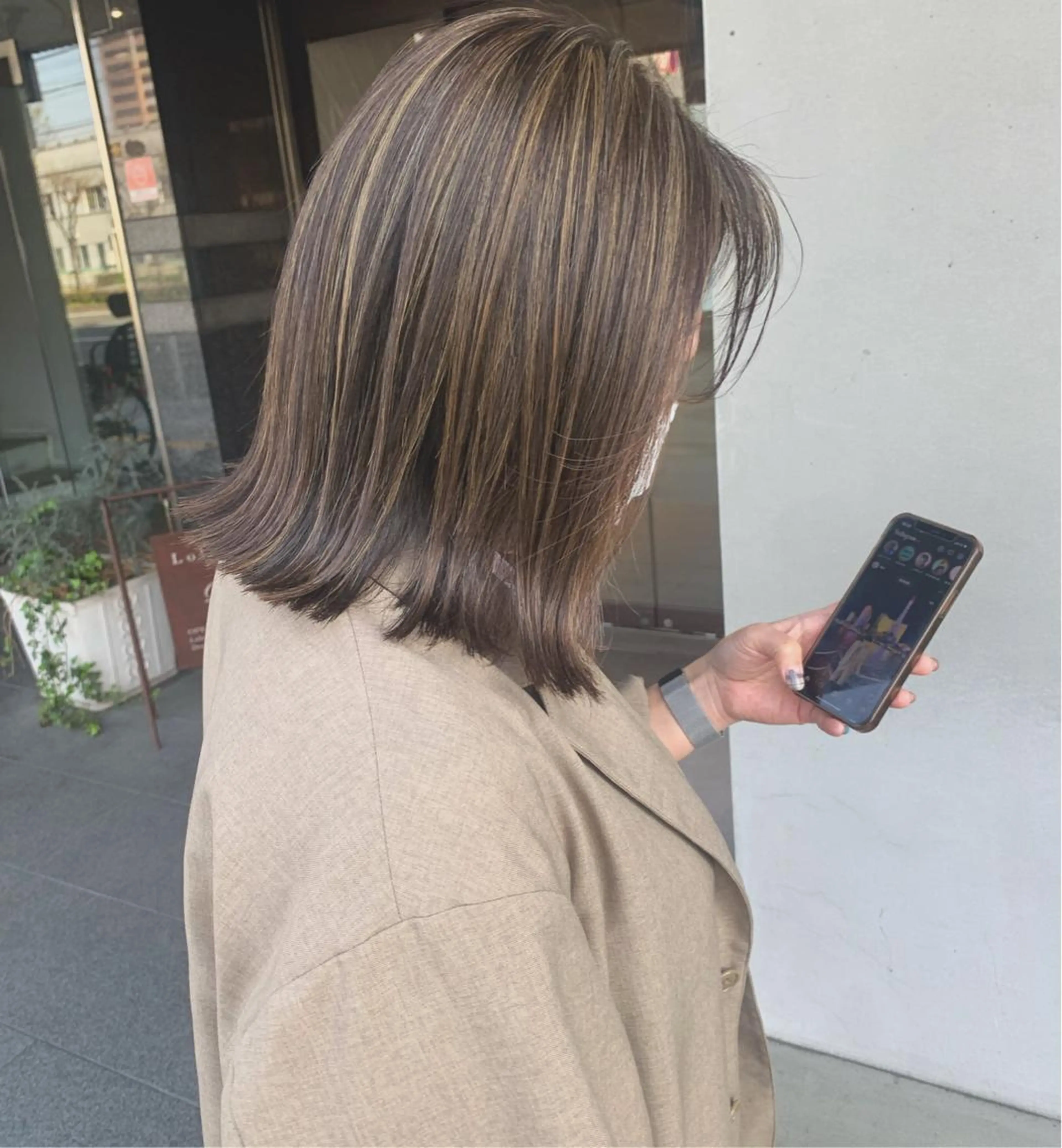 ケアブリーチハイライト＋フルカラーの写真