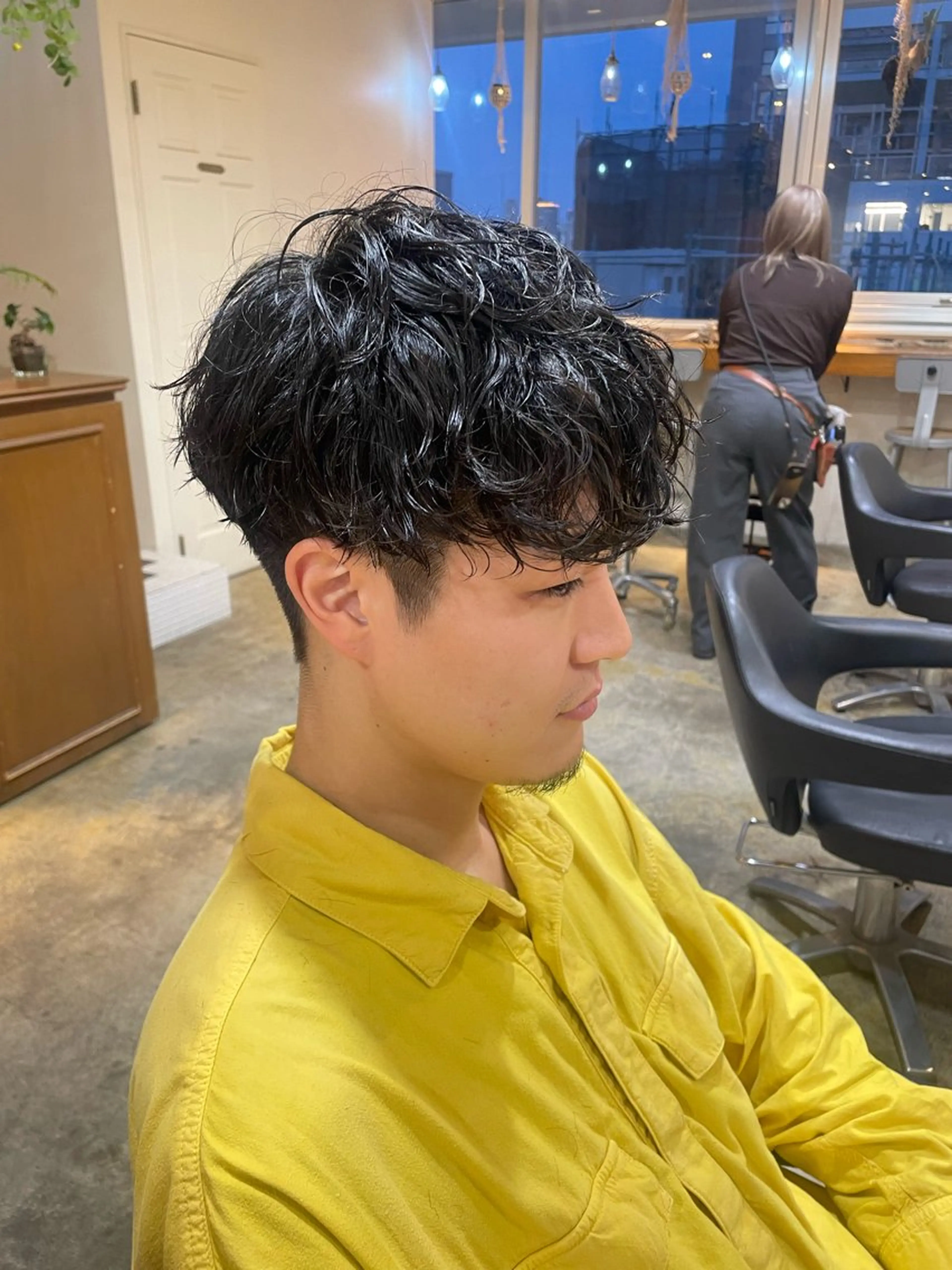 ミディアム パーマ メンズ 韓国ヘア/wカラー レイヤー/RIN🎀のヘアスタイル