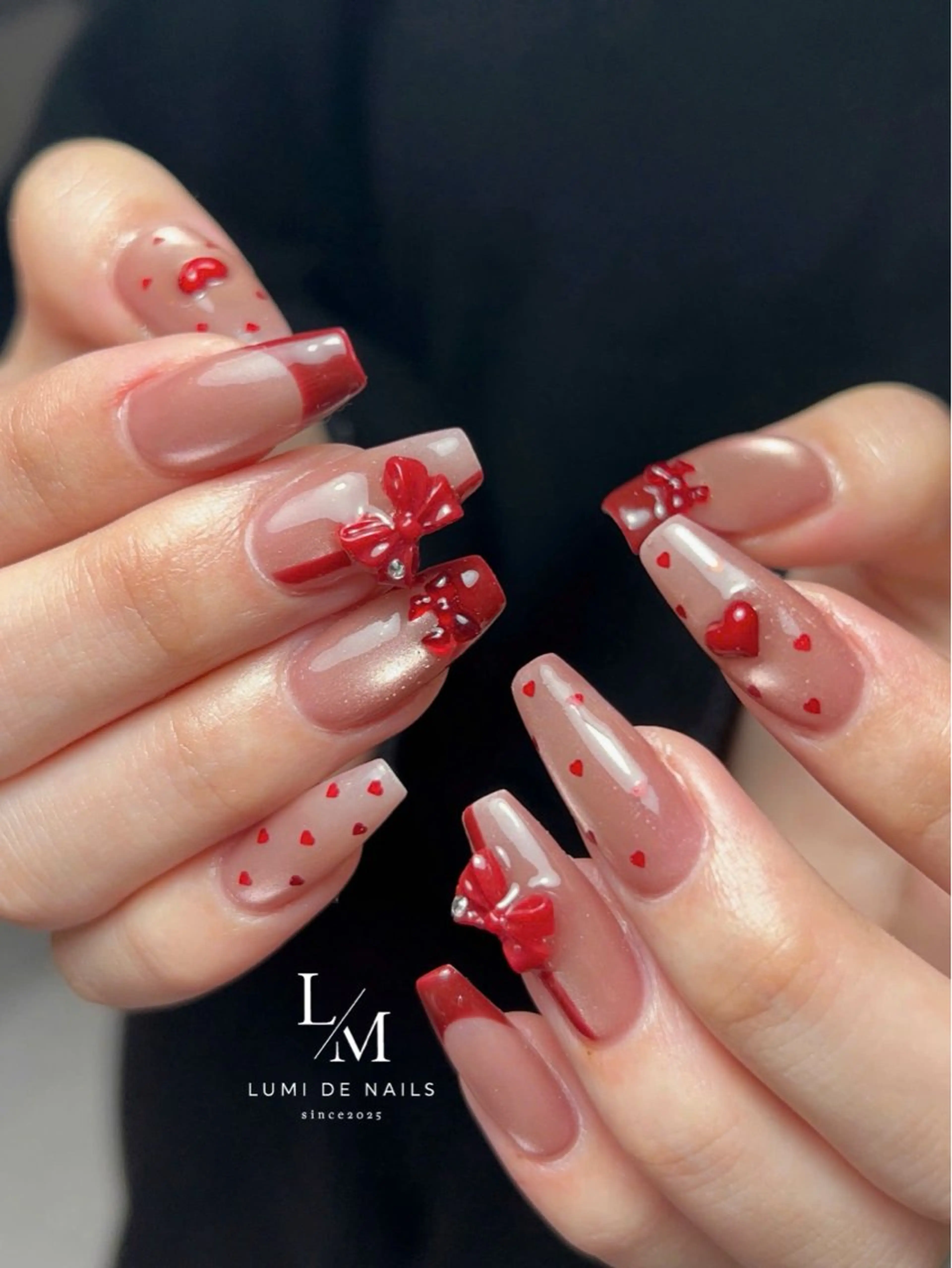 ネイル グラデーション ラメ(グリッター) マグネットネイル ミラーネイル ニュアンスネイル ハンドネイル Lumi de nailsのネイルデザイン