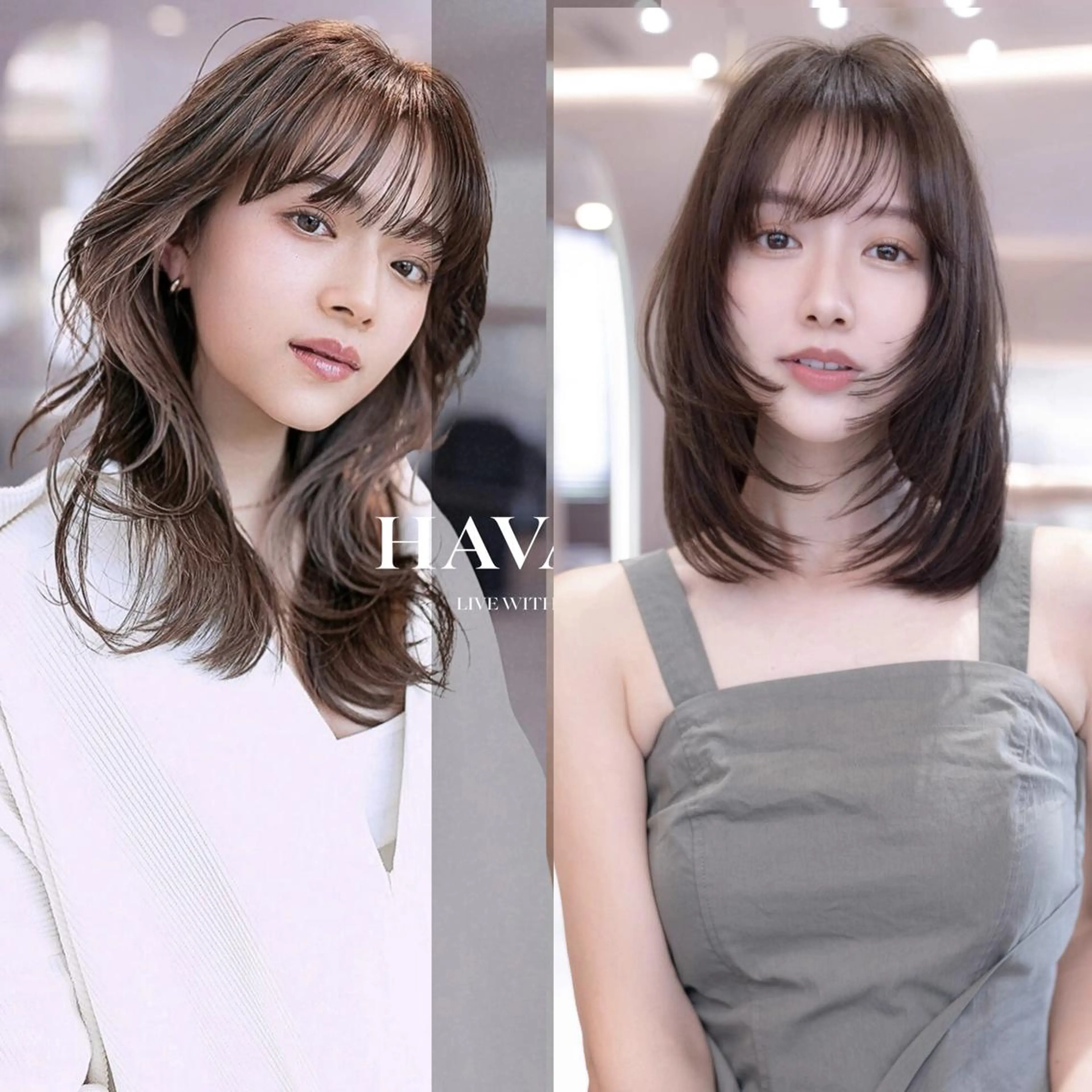 ミディアム カラー カット ヘアカラー トリートメント HAVANA.立川 【レイヤー/韓国】のヘアスタイル