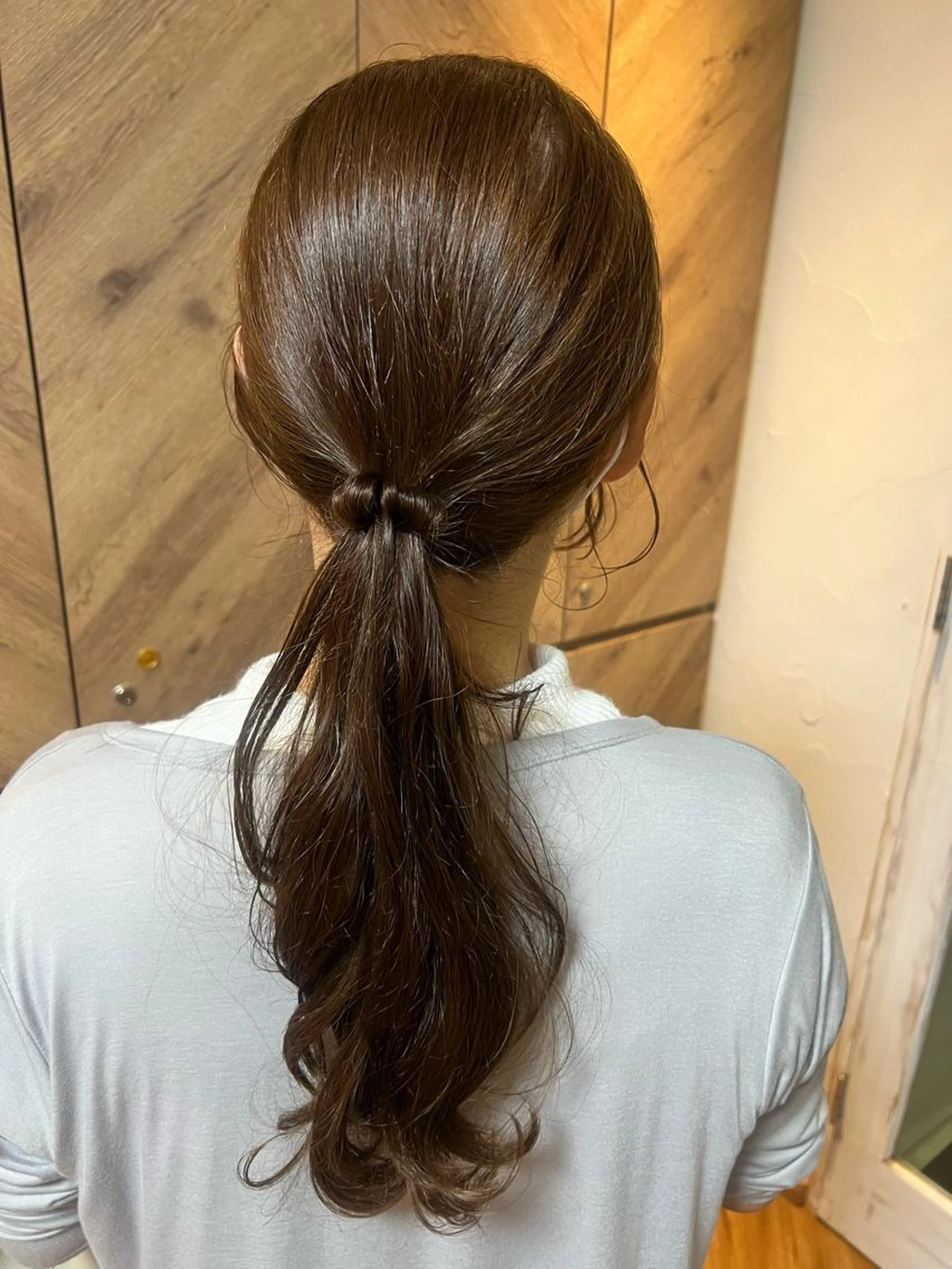 前髪cut + color + 3 Step TR + 簡単Arrangeの写真