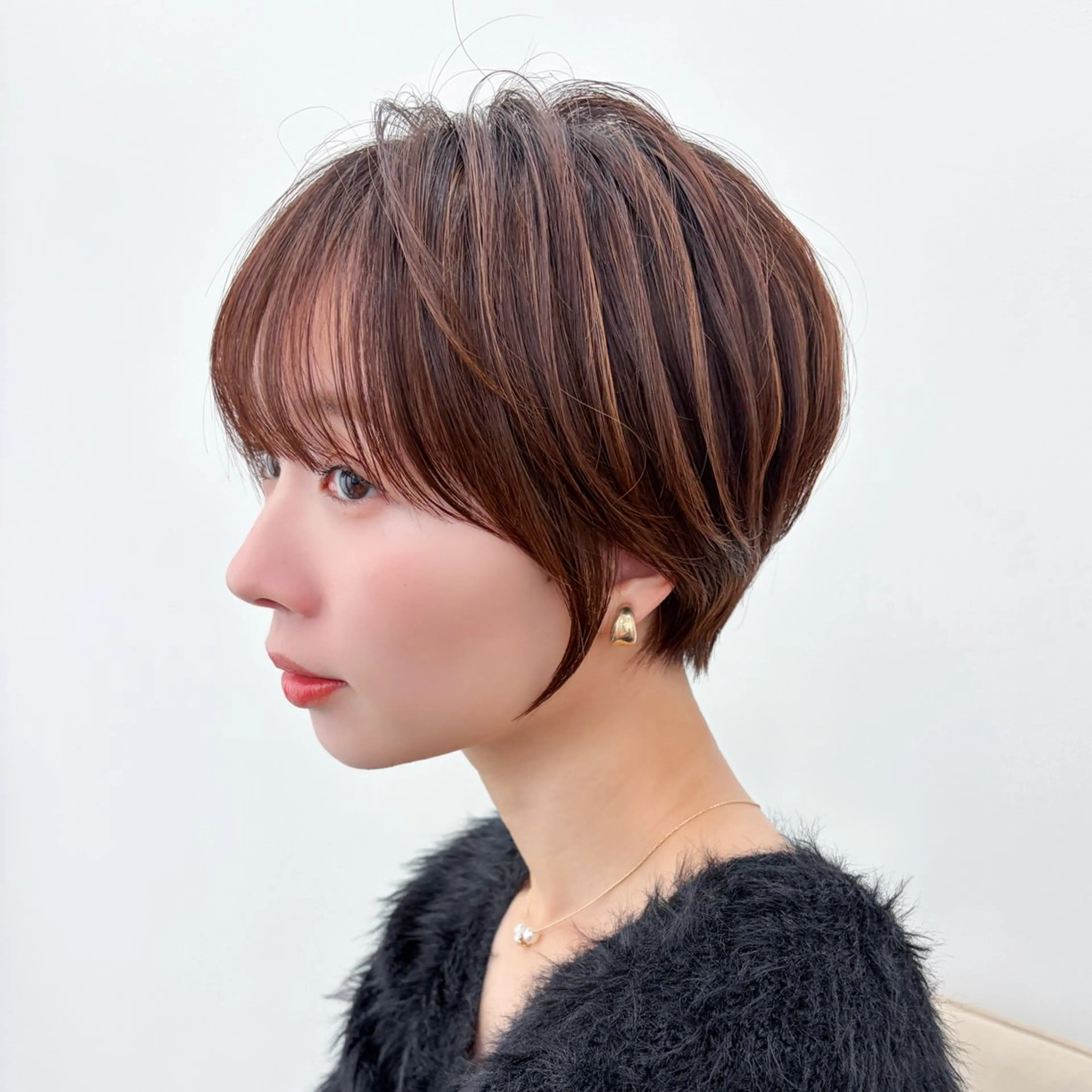 ショート ボブ/レイヤー/ 縮毛矯正/ 渡邊莉玖のヘアスタイル