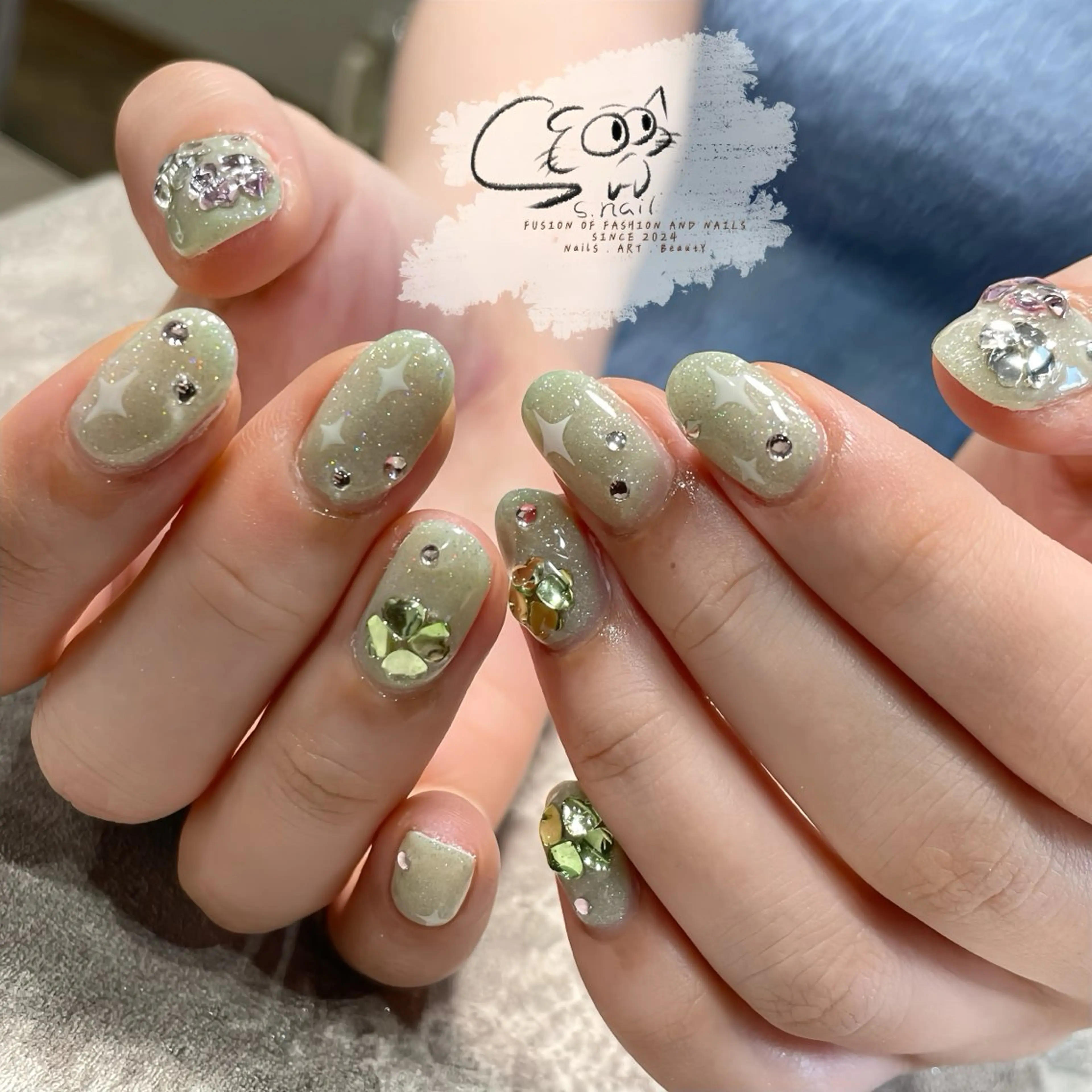 ネイル チークネイル フレンチネイル グラデーション マグネットネイル ワンカラーネイル S.nail _のネイルデザイン