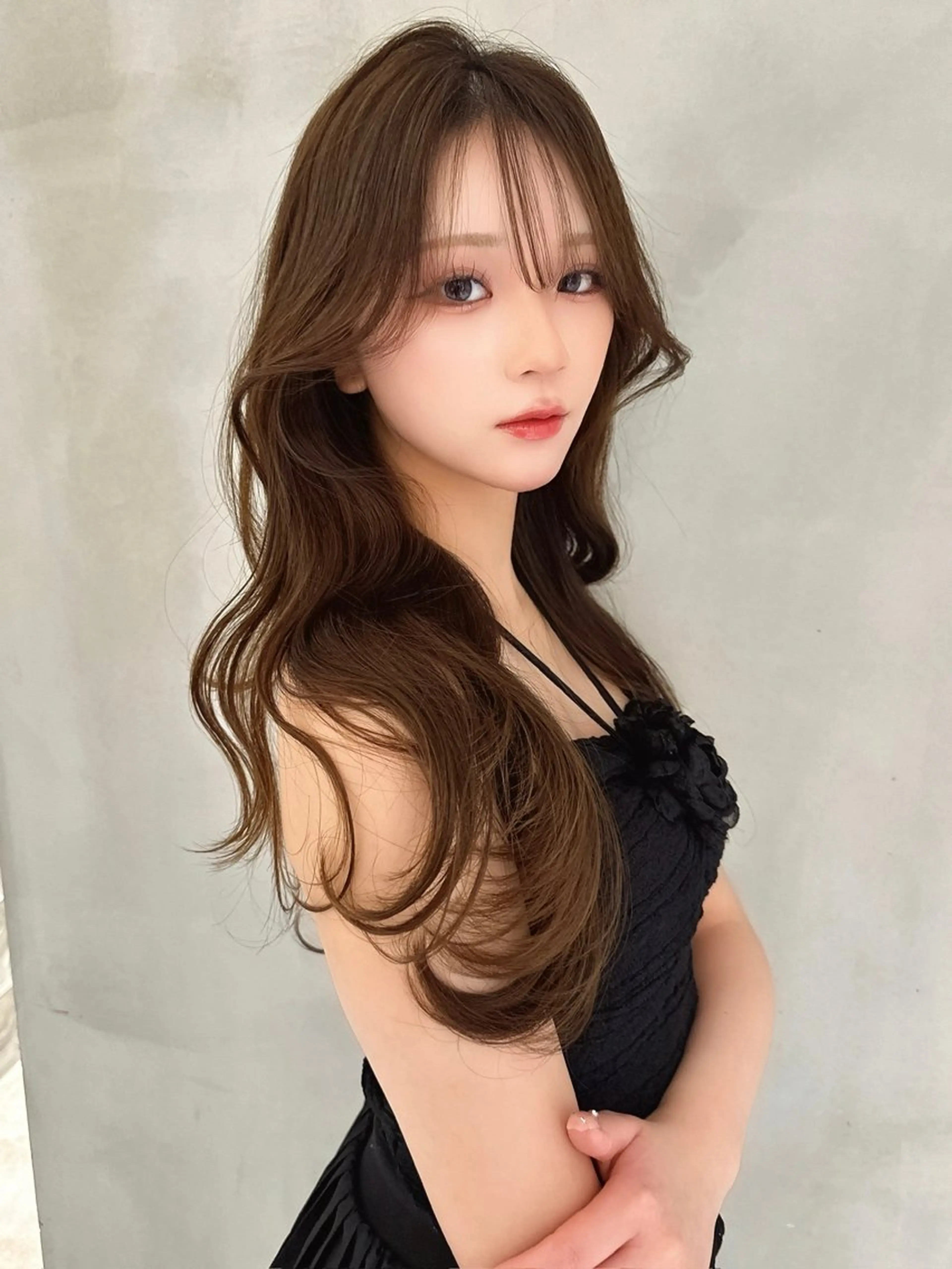 ロング カット ヘアカラー MASHU韓国ヘア/ レイヤー/透明感カラのヘアスタイル