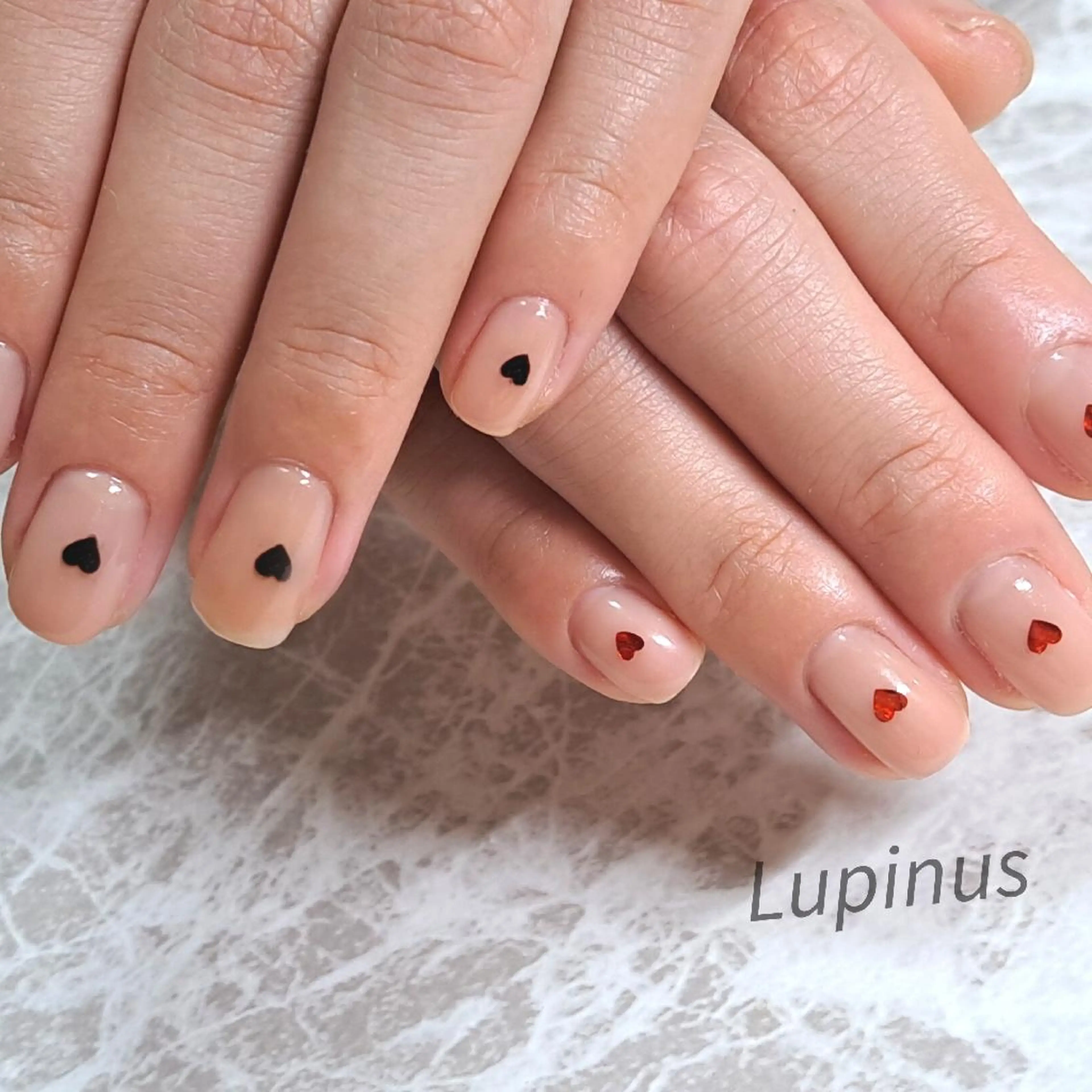 ネイル ハート Lupinus ルピナスのネイルデザイン