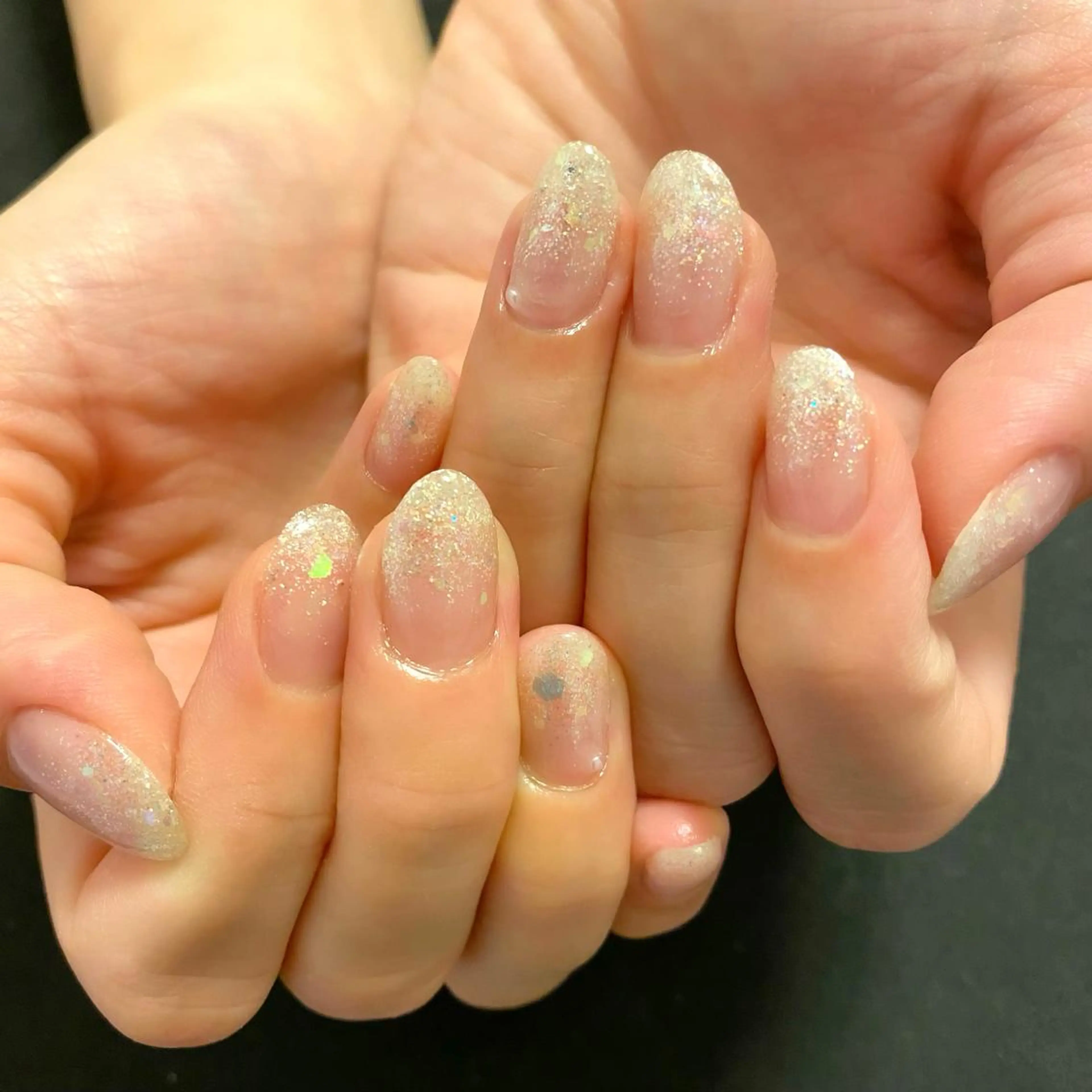 ネイル オーロラネイル ラメ(グリッター) ラメグラデーション nail*157 .のネイルデザイン