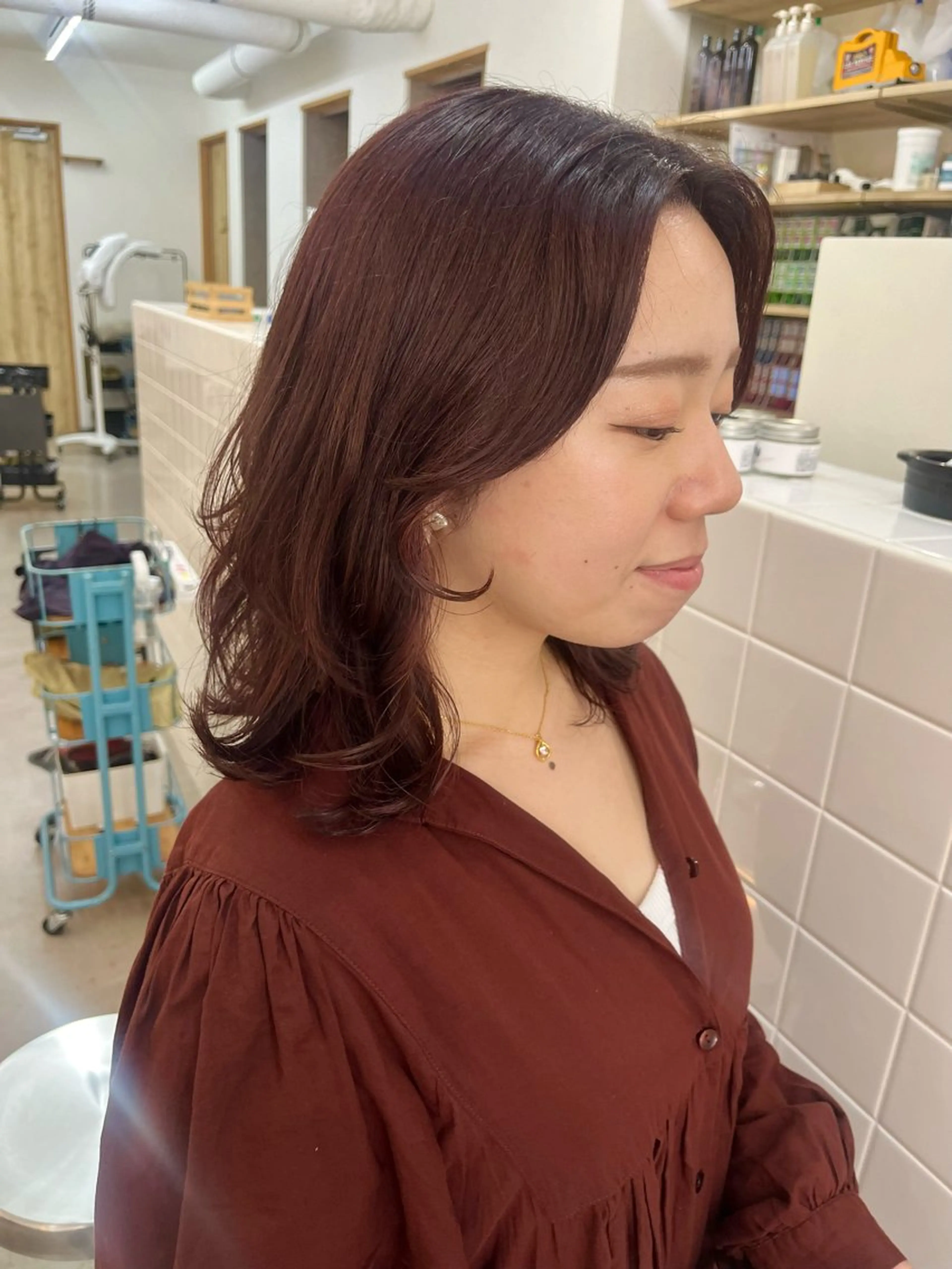 ミディアム カラー カット ヘアカラー トリートメント 🌼sunc HINAMI🌼のヘアスタイル