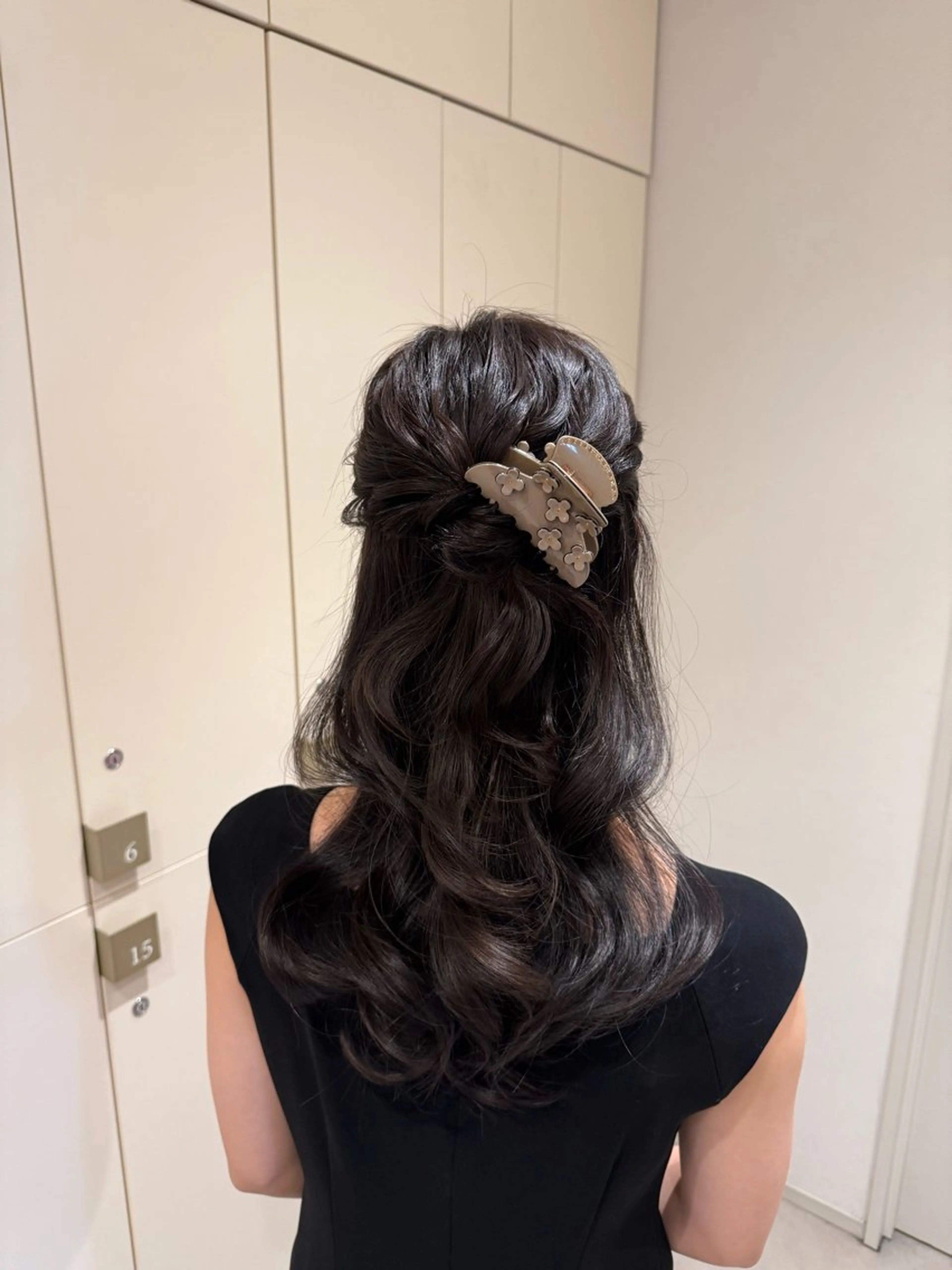 ロング ヘアアレンジ ハーフアップ カラー/ヘアセット Nanami💗のヘアスタイル