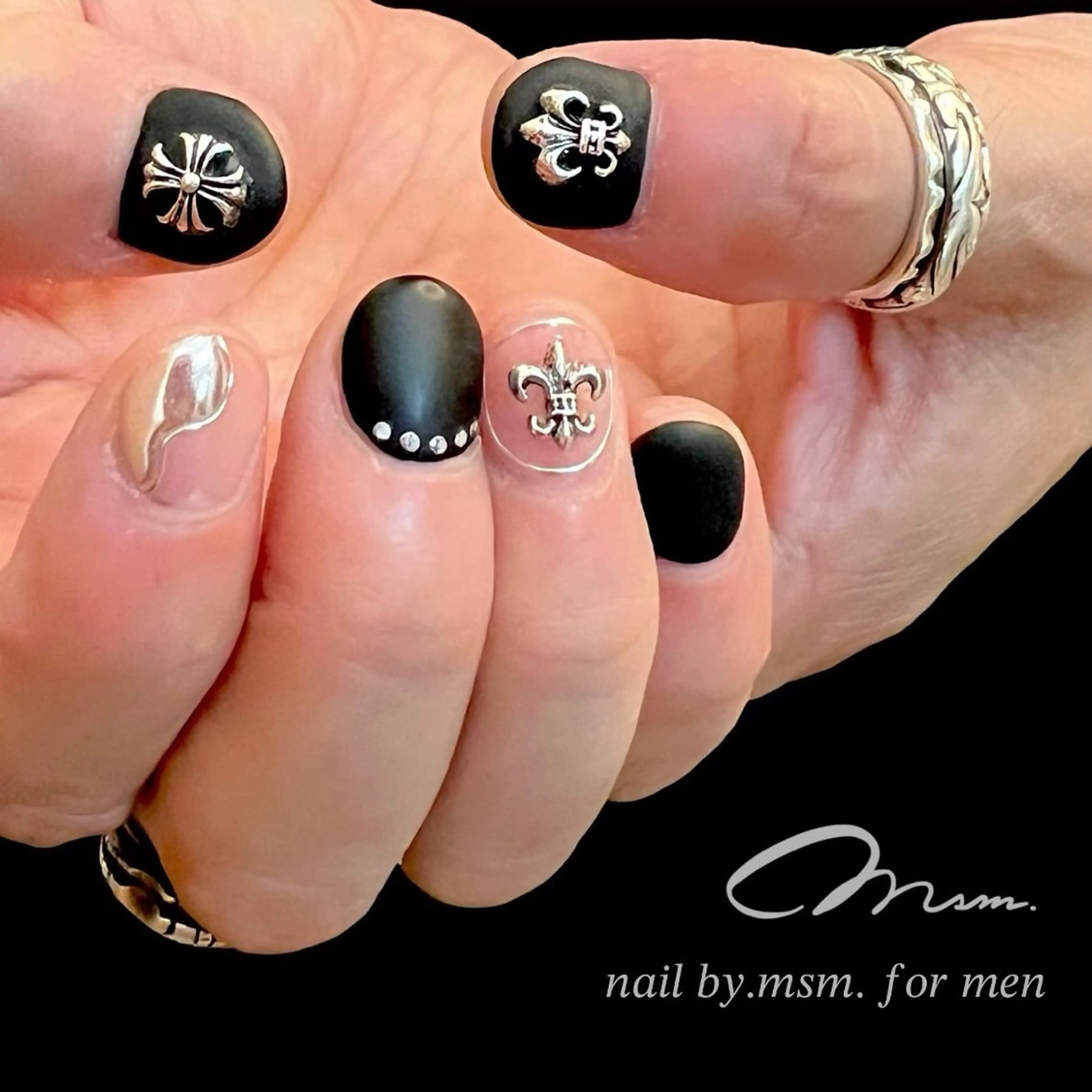 メンズ ネイル メンズネイル ネイル・まつ毛・眉毛 同時施術可能💅🏻のネイルデザイン