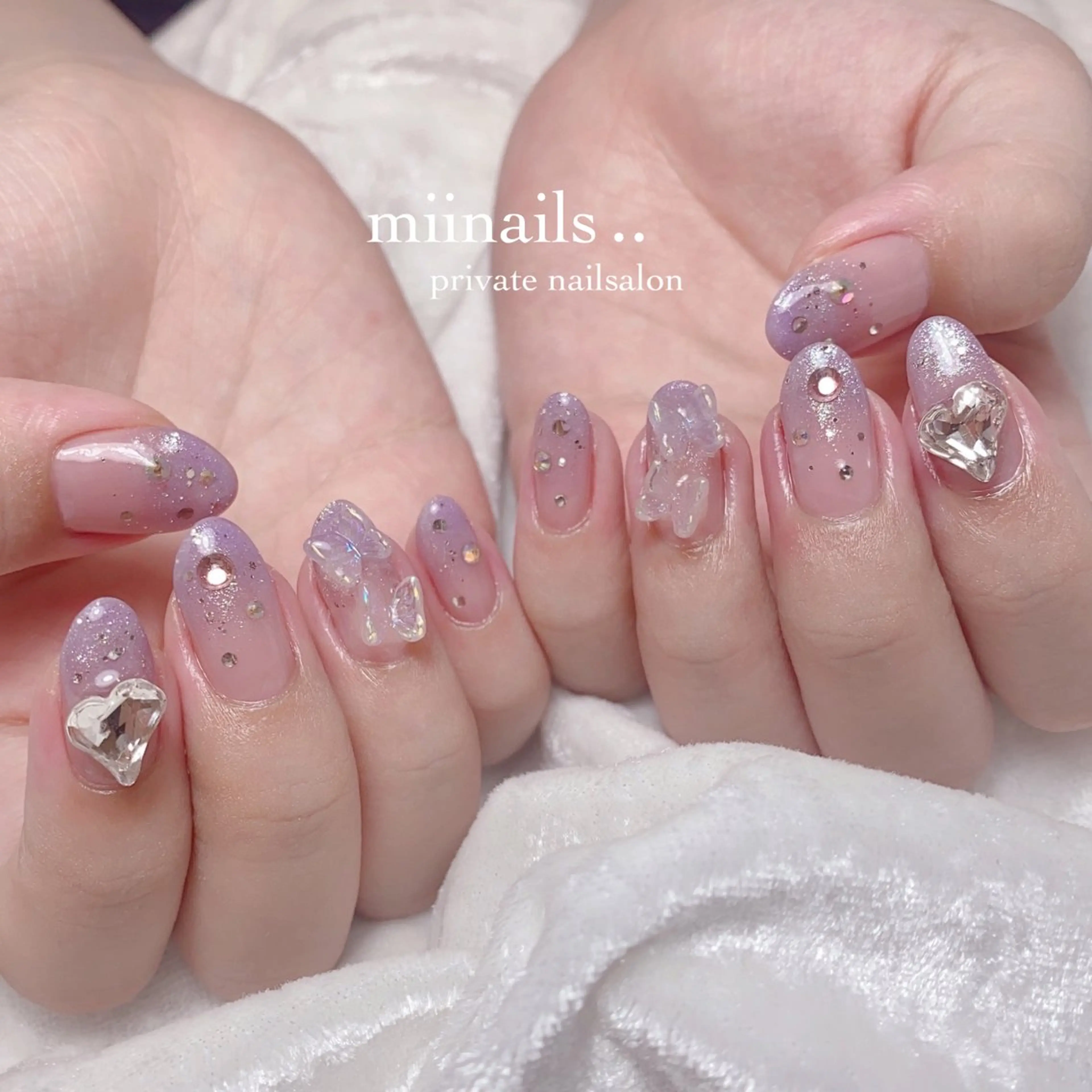 ネイル フレンチネイル 韓国ネイル ワンホンネイル ハンドネイル nailsalon miinailsのネイルデザイン