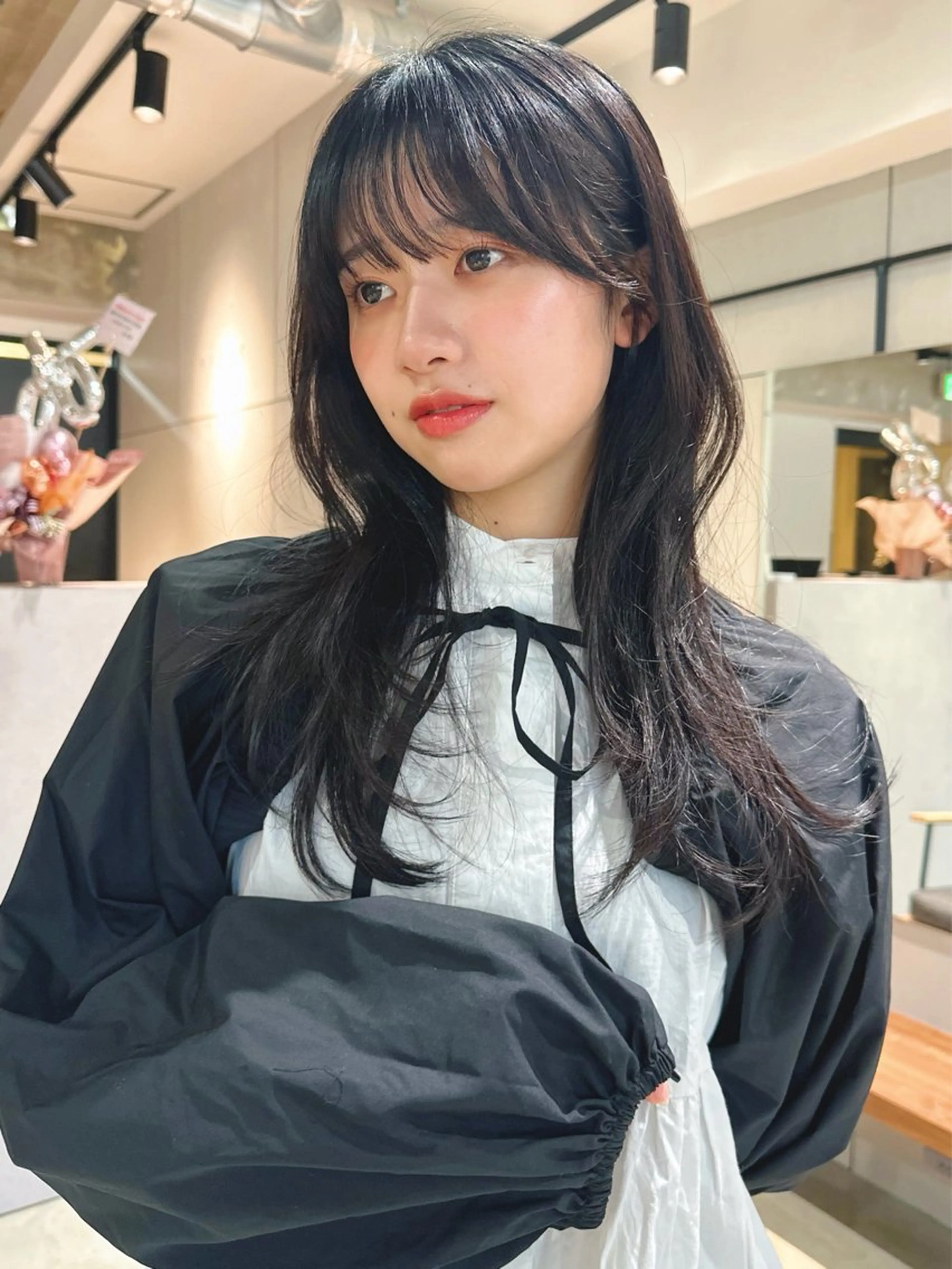 ロング カラー パーマ 🫧小顔×似合わせ× 透明感カラー🫧のヘアスタイル