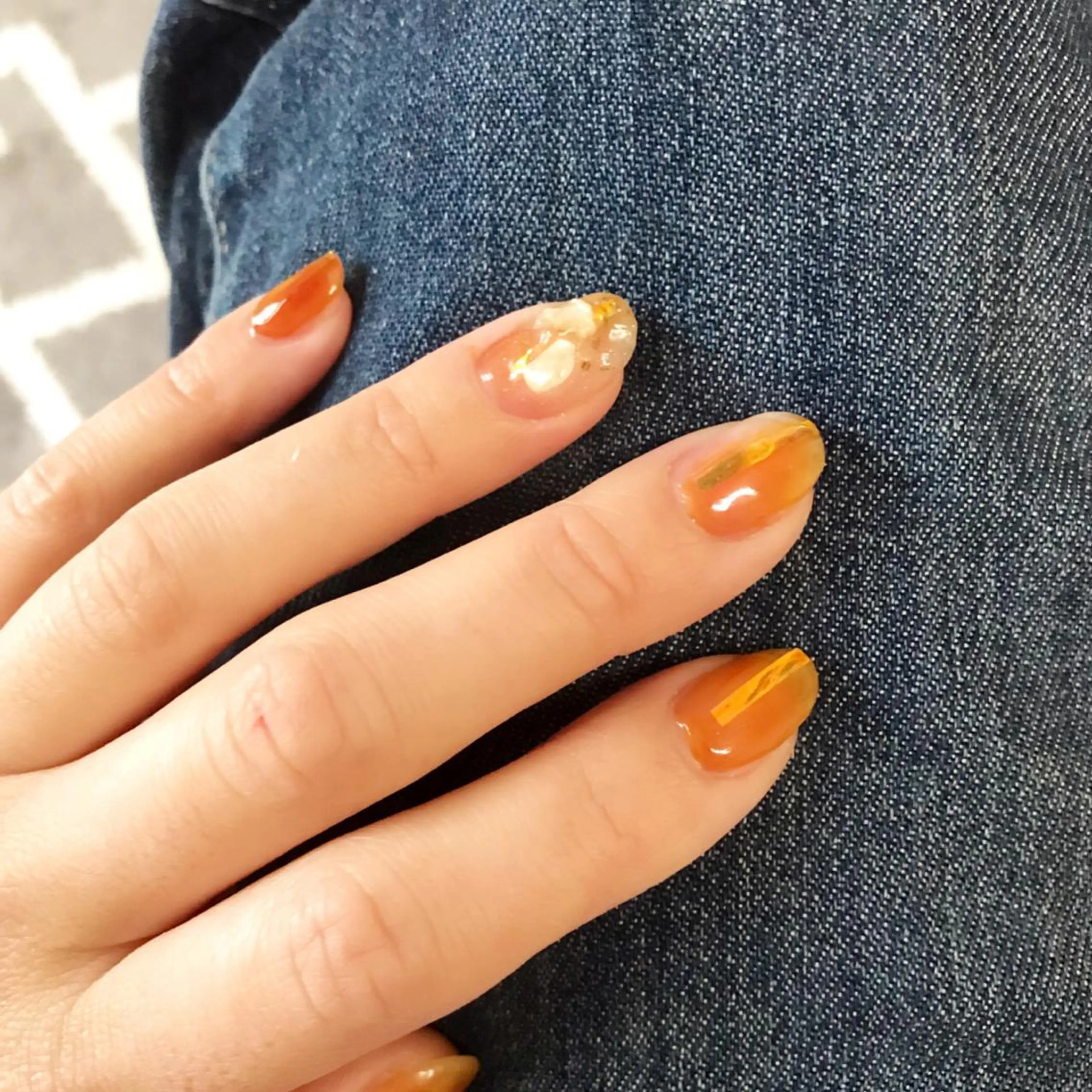 ネイル オーロラネイル ジェルネイル シンプルネイル 冨澤 ひろみのネイルデザイン