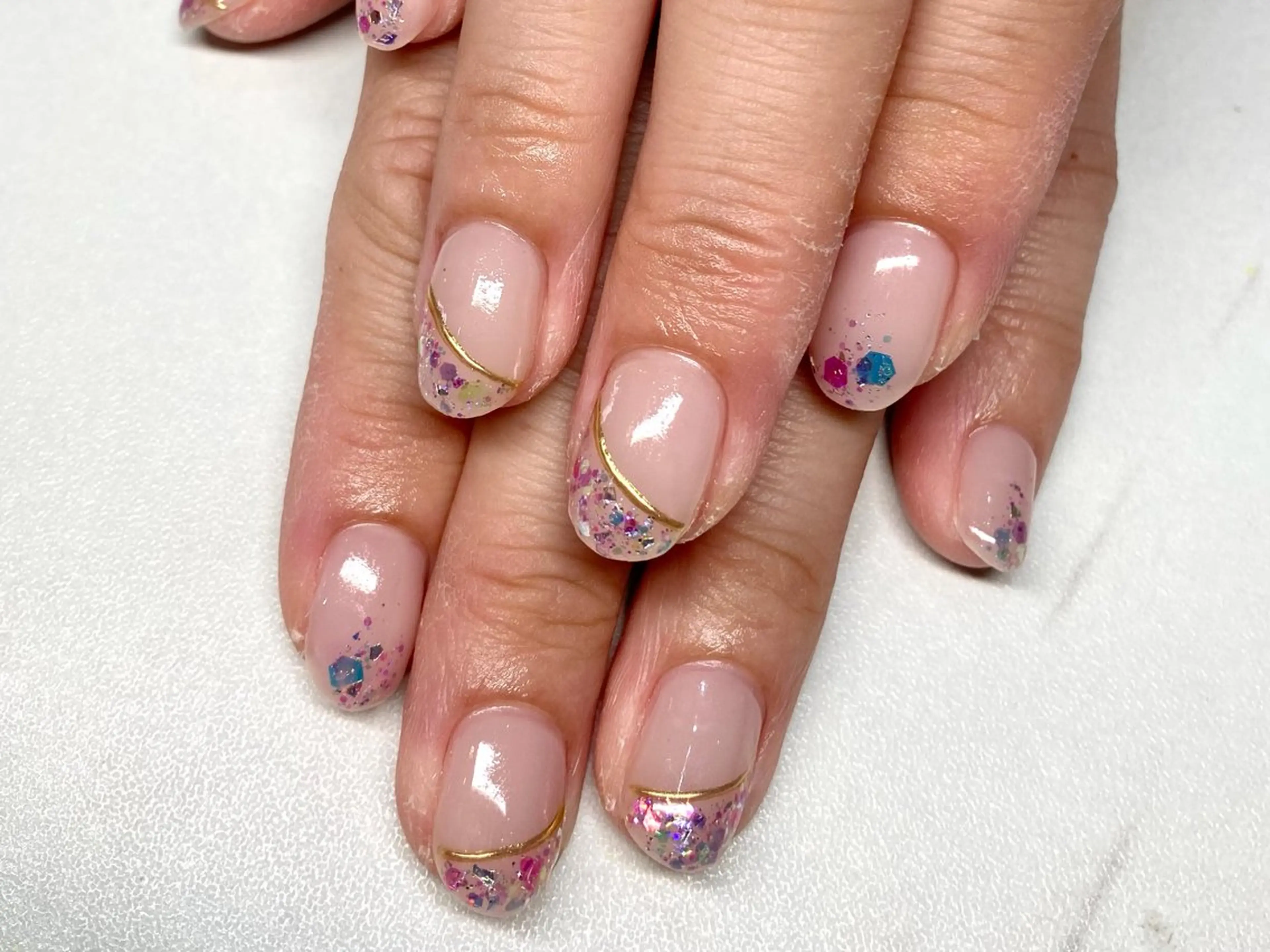 ショート ハンドネイル トータルビューティーサロンBeautiful Me,牛久店所属・Beautiful Me, Aiのネイルデザイン