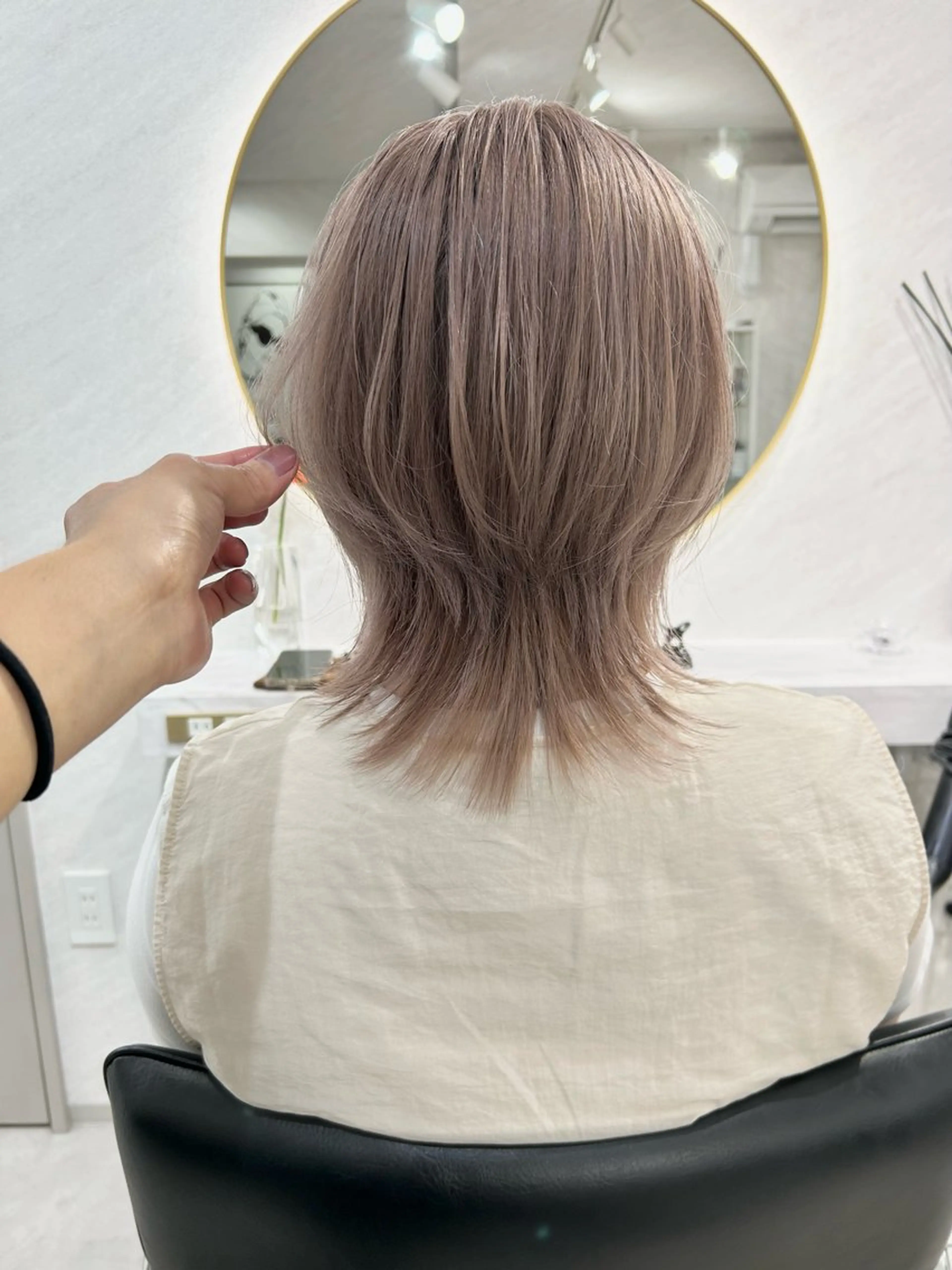 ミディアム カラー ヘアカラー トリートメント 髪質改善will hairdesignのヘアスタイル