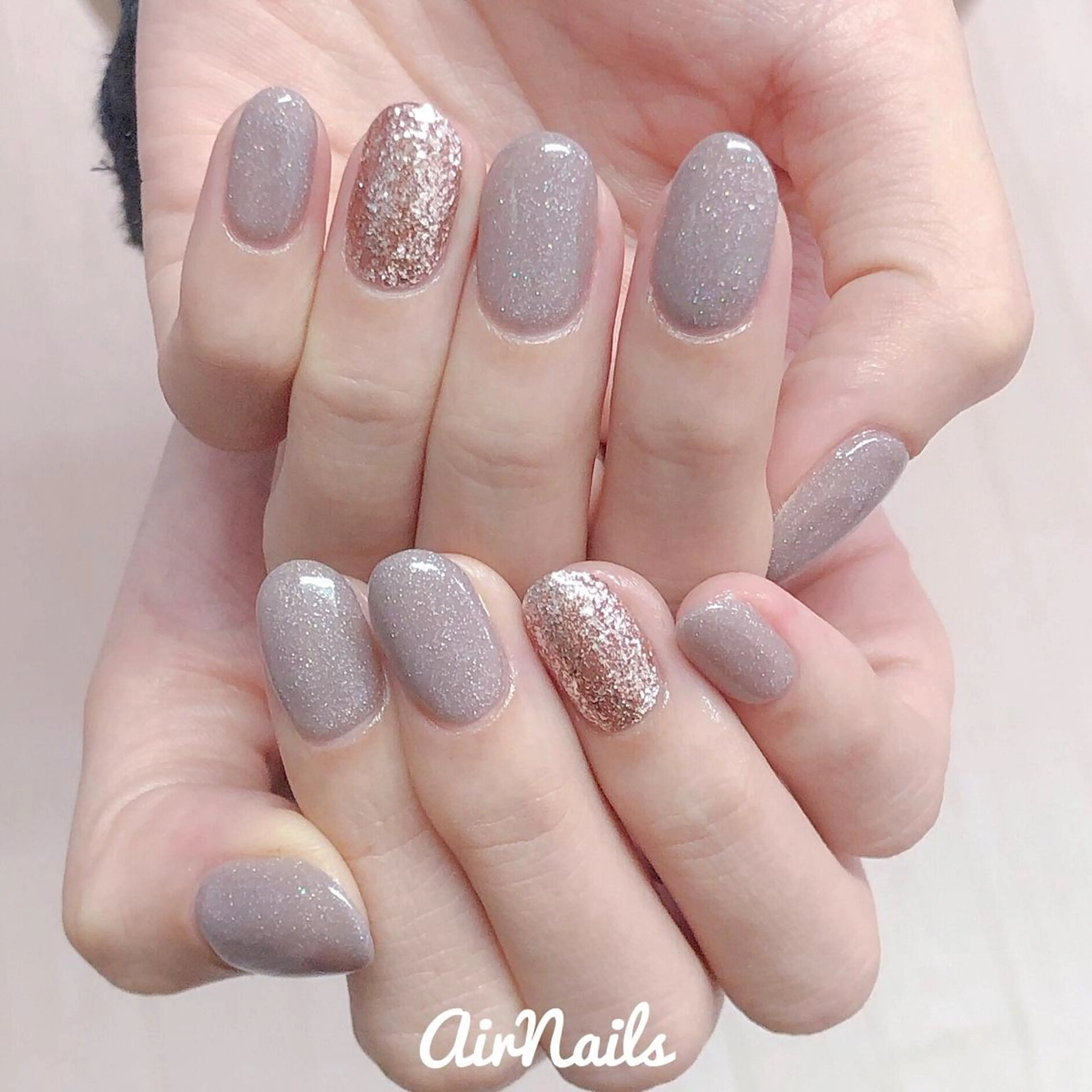 ネイル ラメ(グリッター) ワンカラーネイル ハンドネイル フットネイル ♡ airnails ♡のネイルデザイン