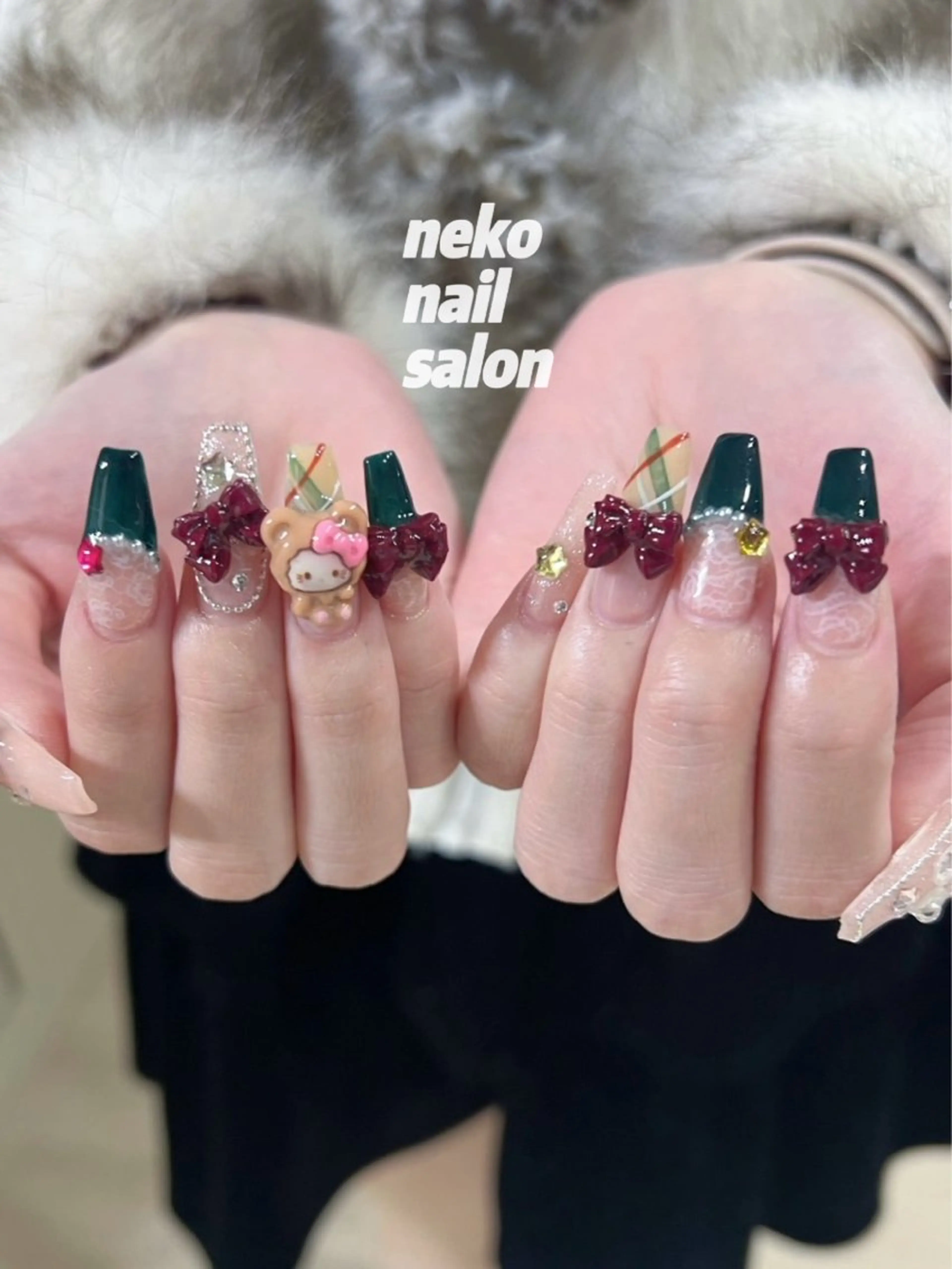 ネイル 冬ネイル クリスマス ハンドネイル neko nail所属・neko nailのネイルデザイン