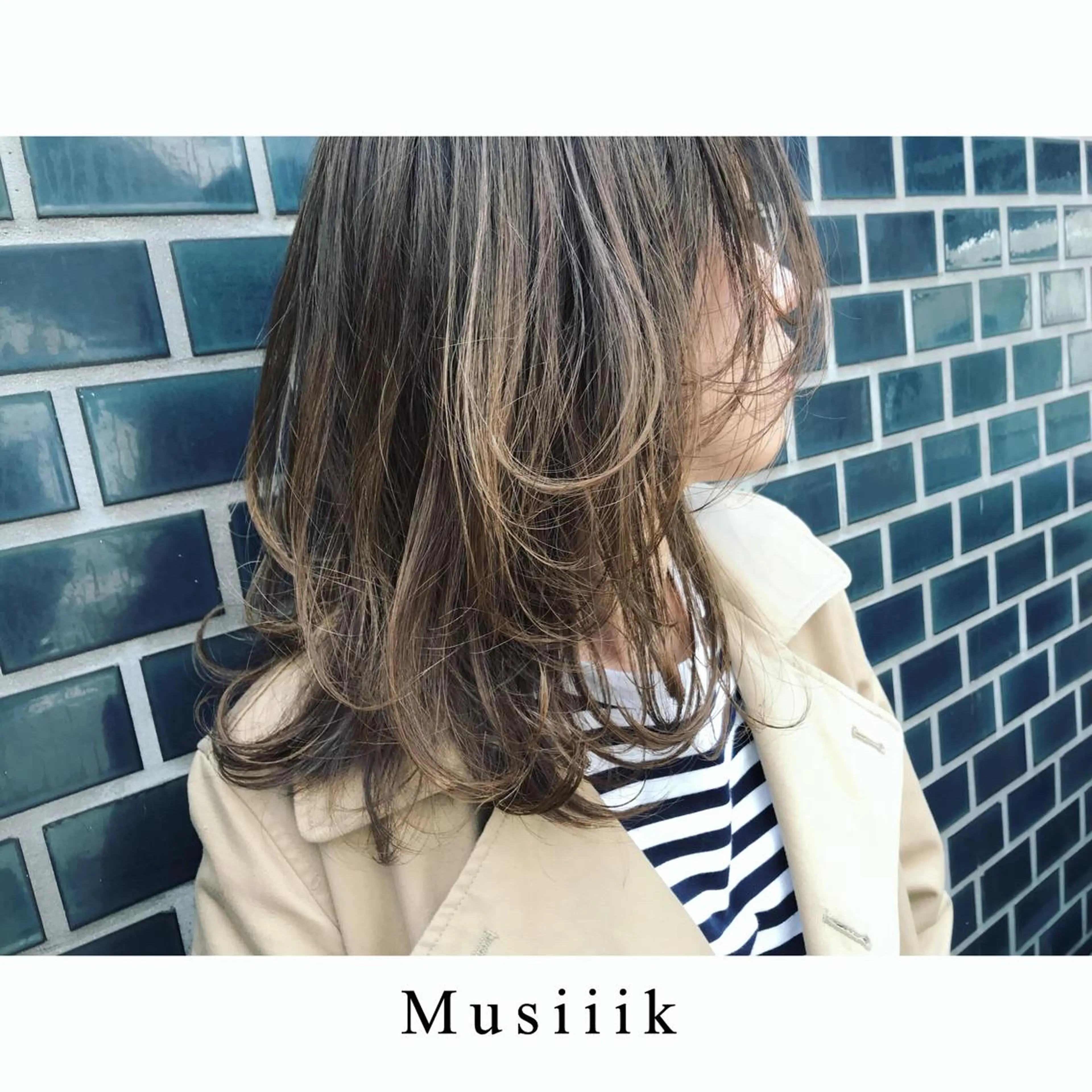 ミディアム ミディアムレイヤー ハイライト レイヤーカット カット ヘアカラー トリートメント Musiiik hairのヘアスタイル