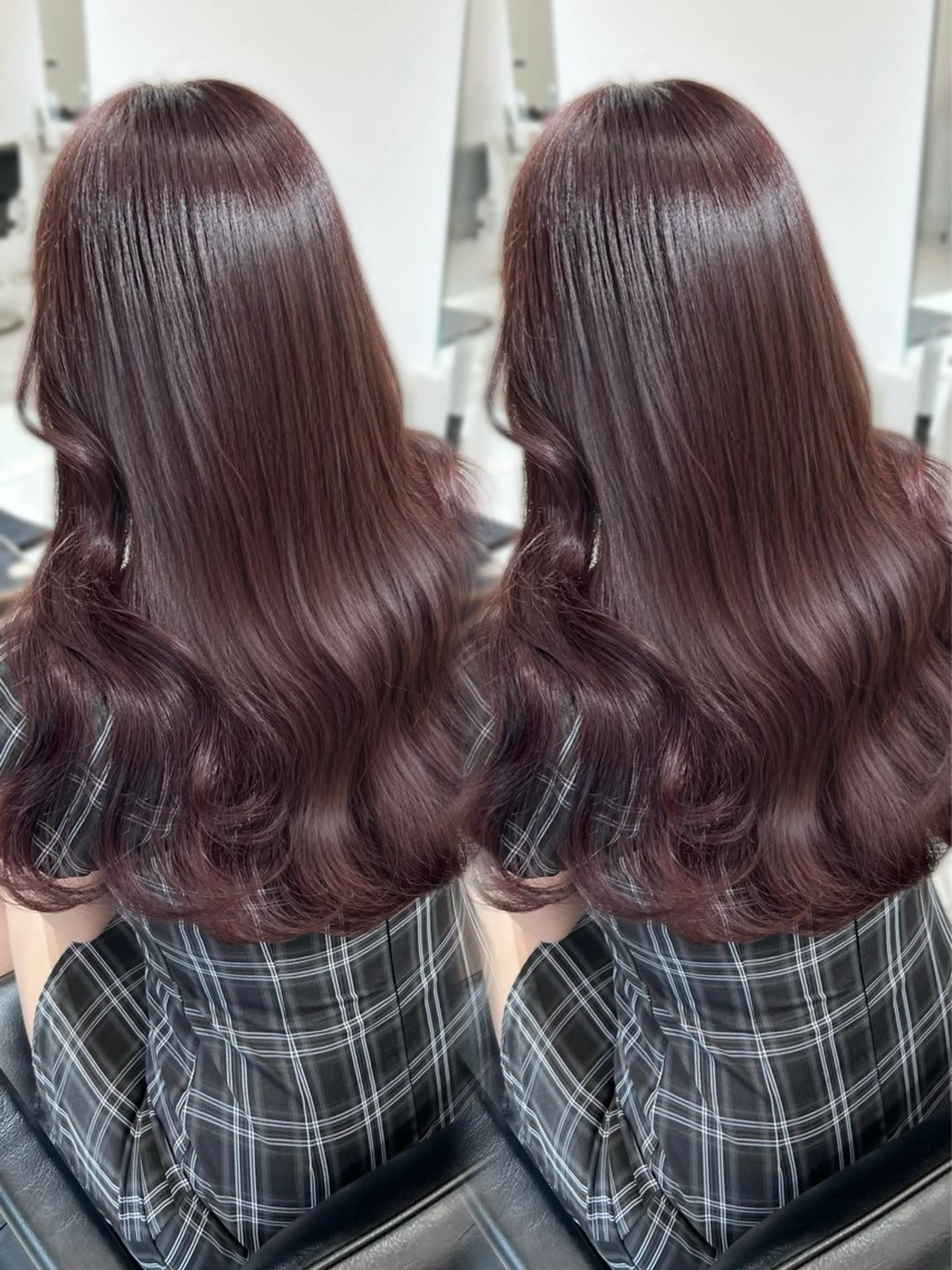 ロング カラー イルミナカラー ラベンダーカラー ラベンダーピンク ピンクカラー カット ヘアカラー トリートメント 盛れる顔周り🤍渋谷 Risa🎀のヘアスタイル