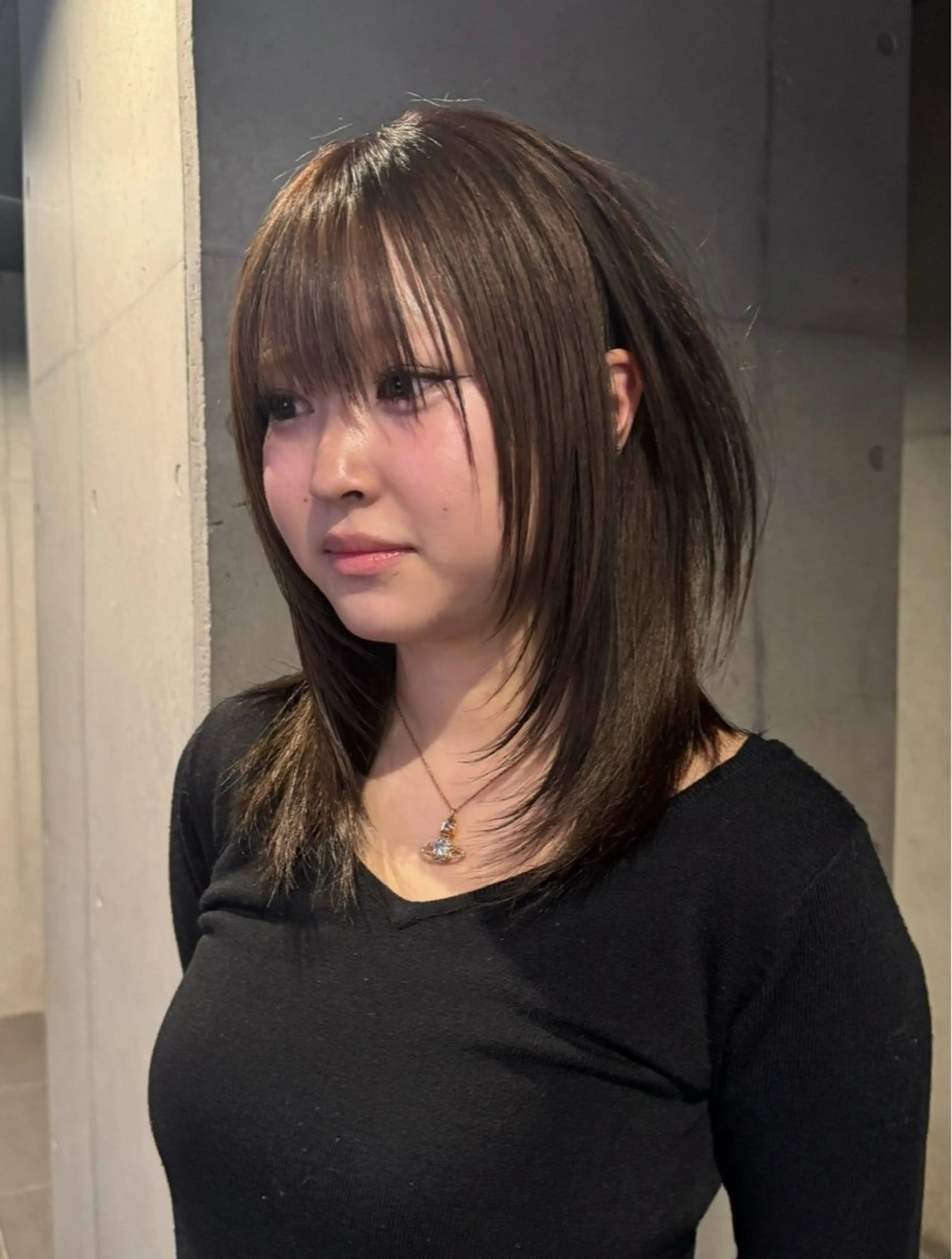 セミロング カラー カット ヘアカラー だいち/ブリーチ/ レイヤーカットのヘアスタイル