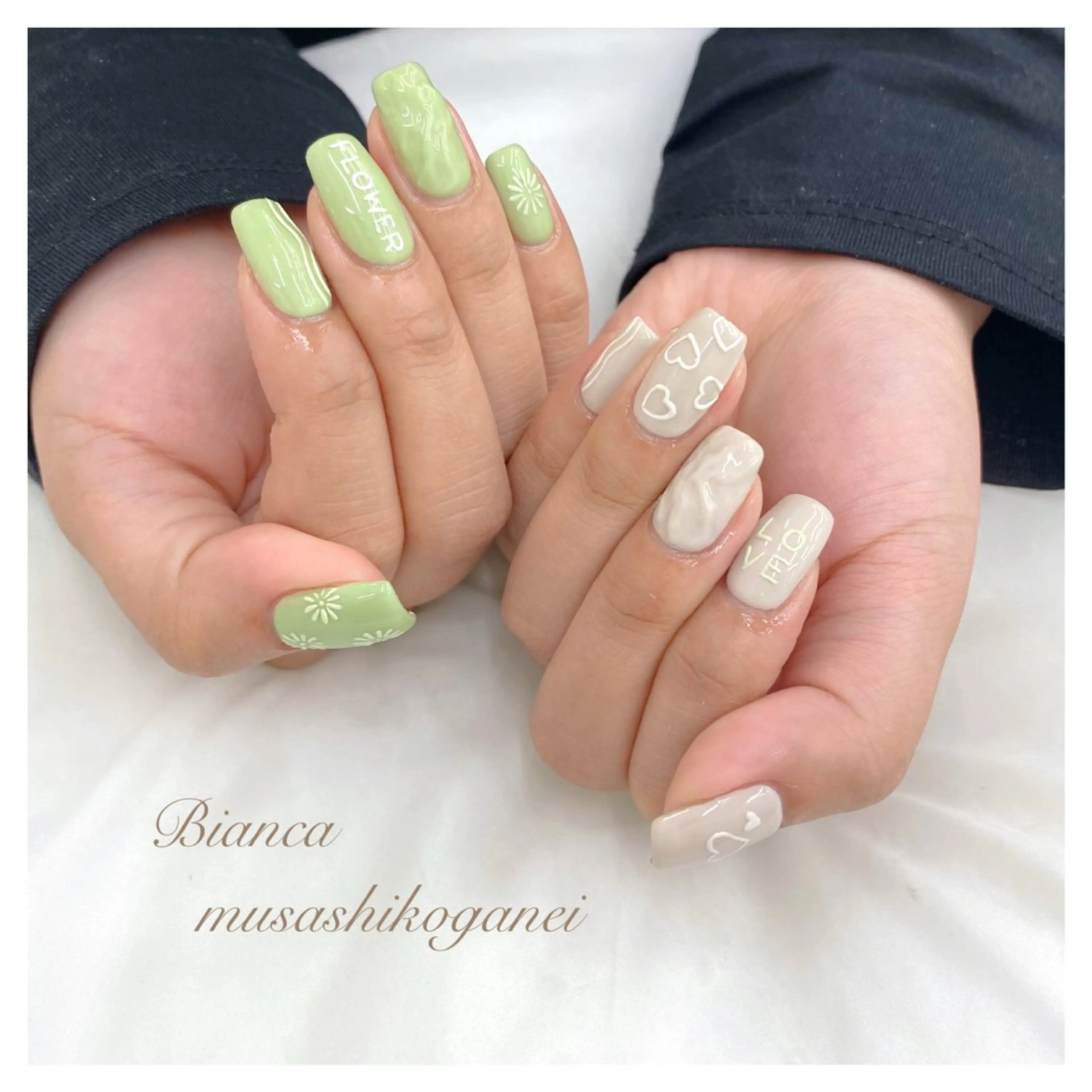 ネイル ハンドネイル Bianca 武蔵小金井　しぎはらのネイルデザイン