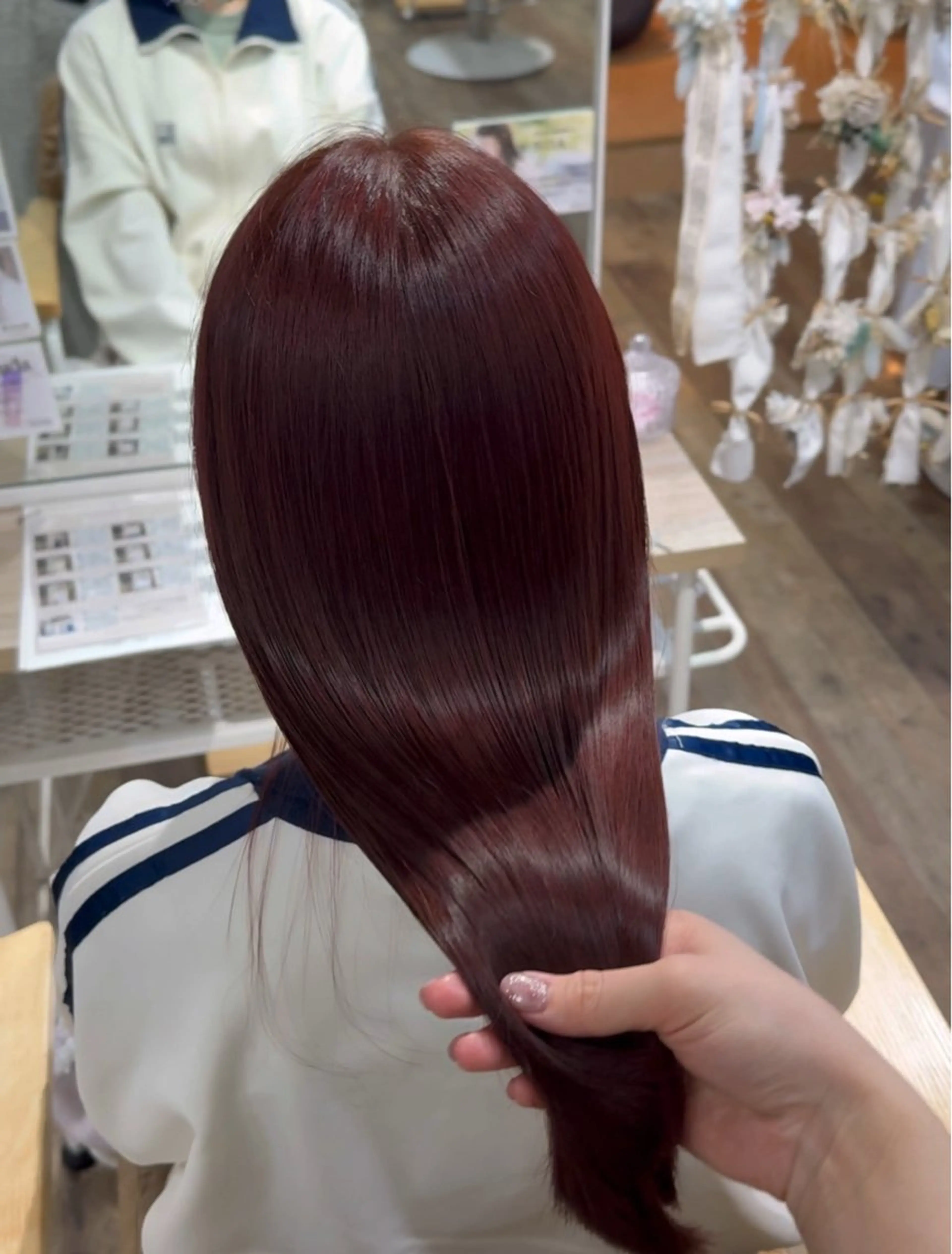 セミロング ピンク・ラベンダー/ レイヤー/NANAのヘアスタイル