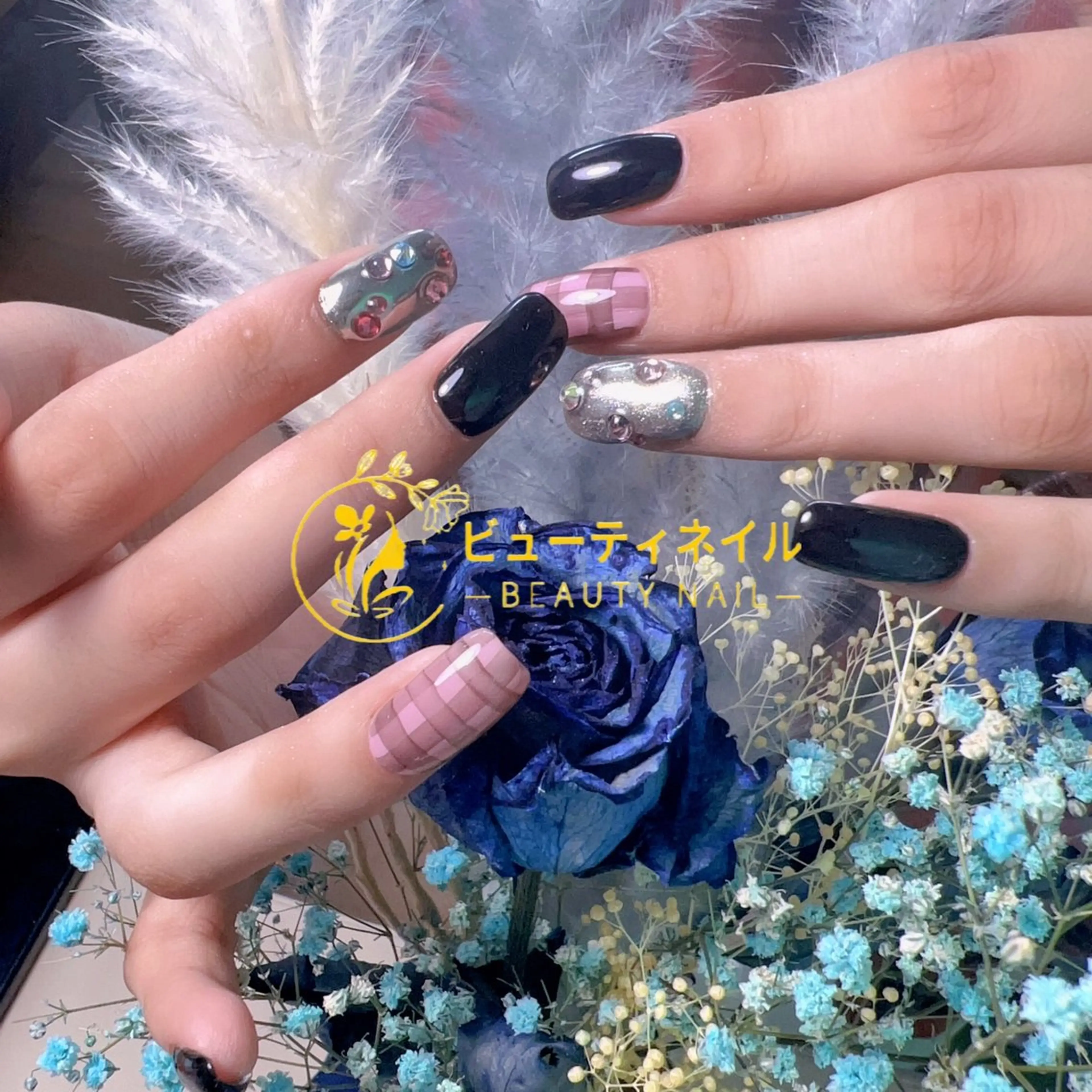 ネイル 長さ出し ジェルネイル Moonstone Salonのネイルデザイン