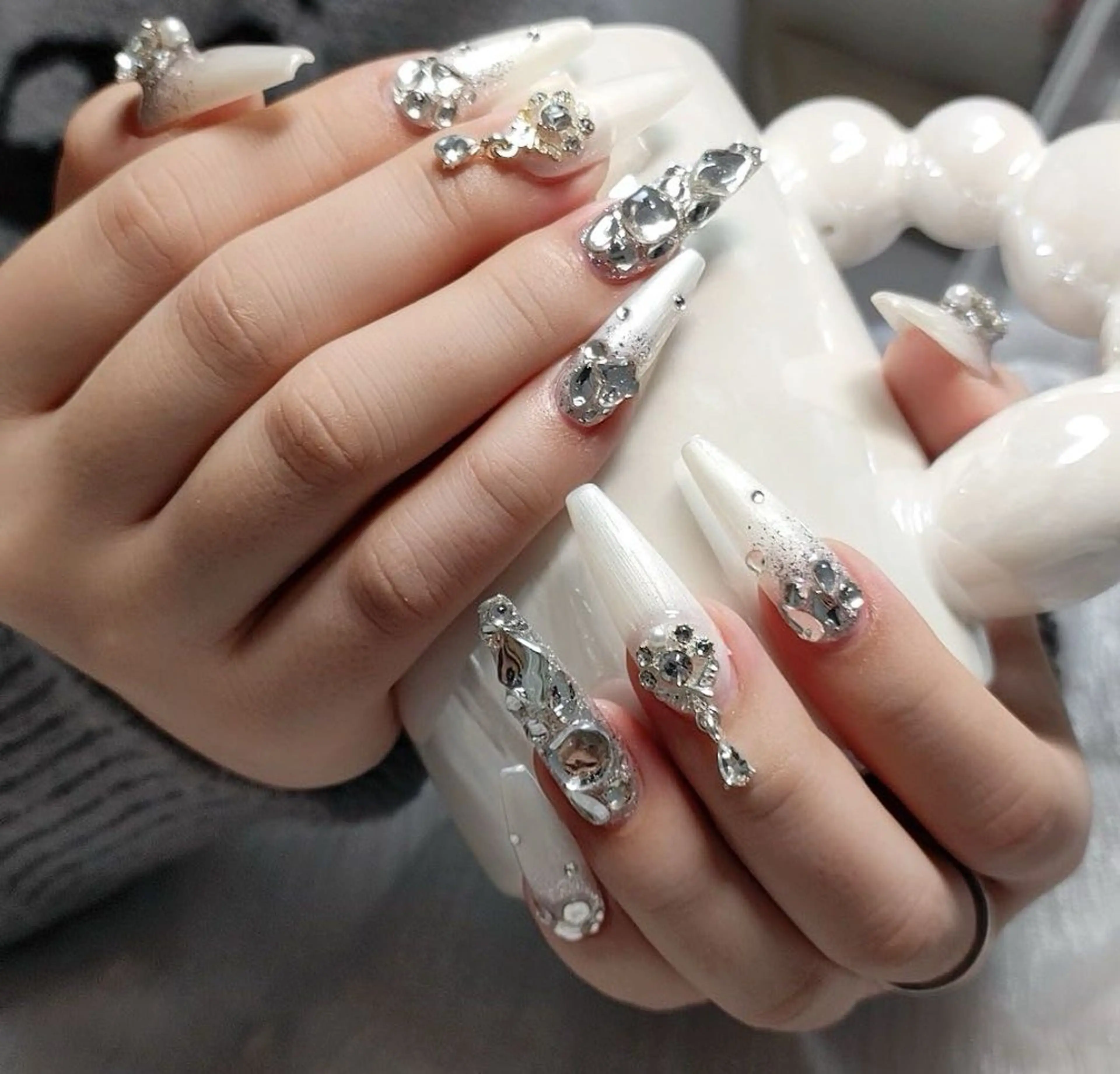 【チップ長さだし】(180分)デザイン10本◎パーツ/シール無制限付け放題¥14900の写真