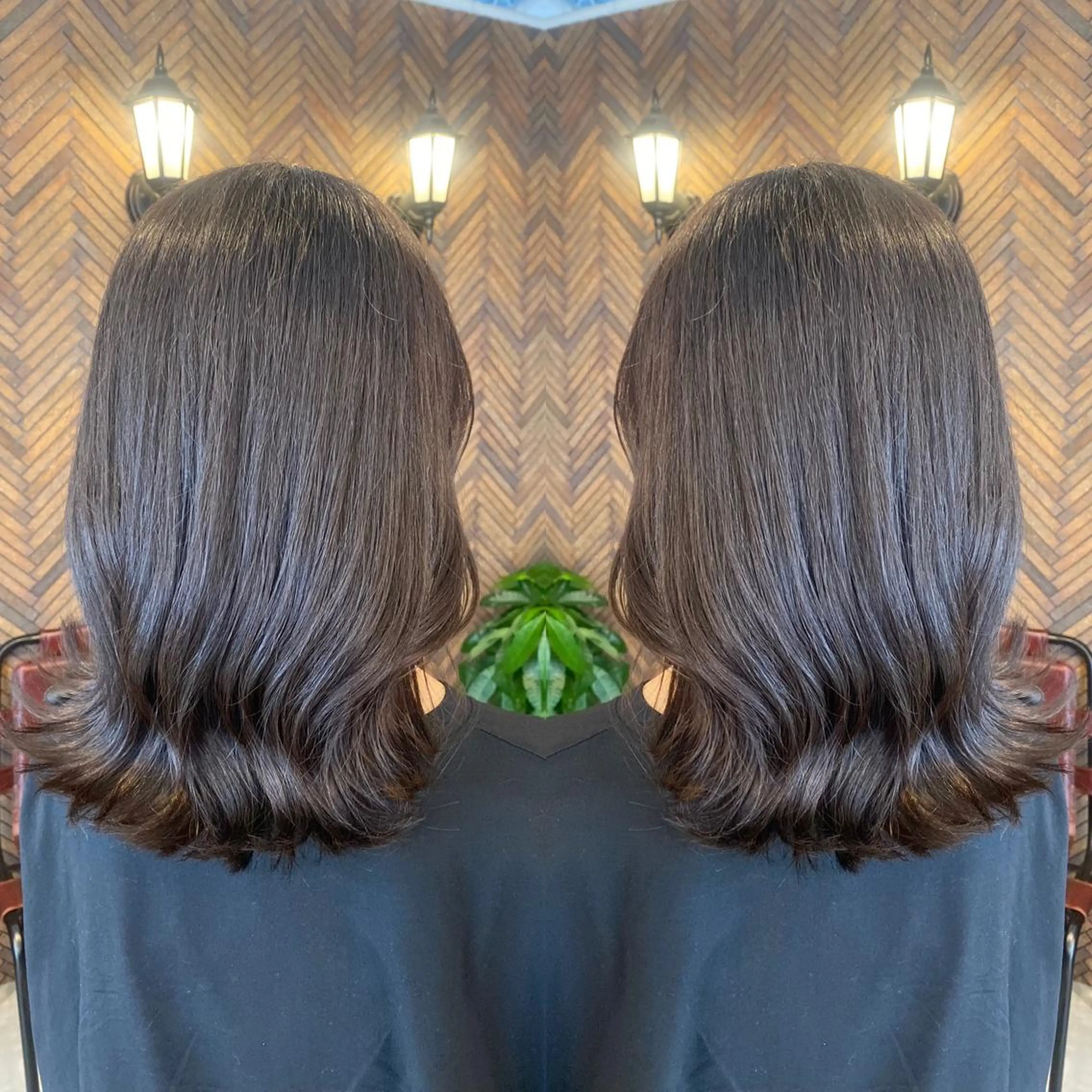 セミロング カラー tocca 💜石田愛結💜のヘアスタイル