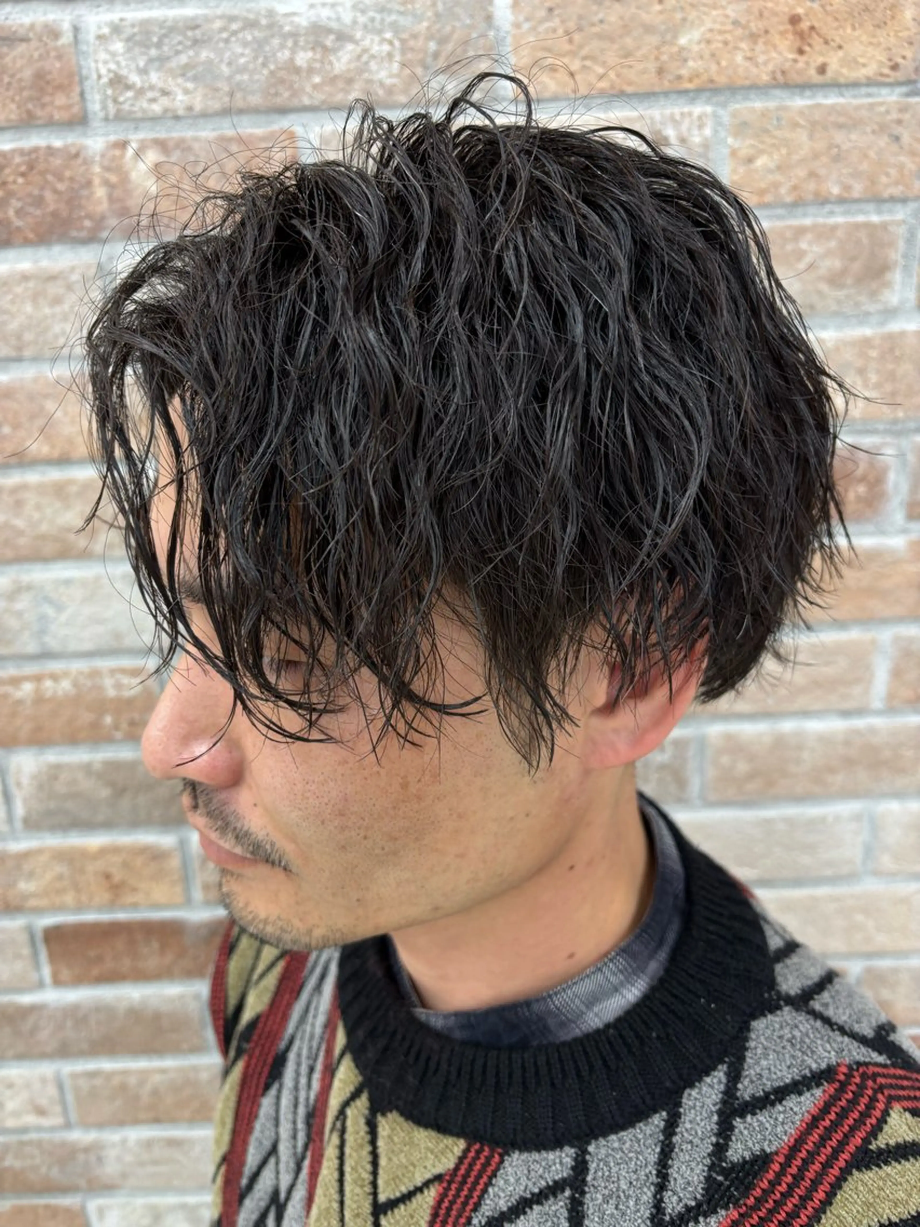 メンズ カット パーマ 黒川 真伍のヘアスタイル