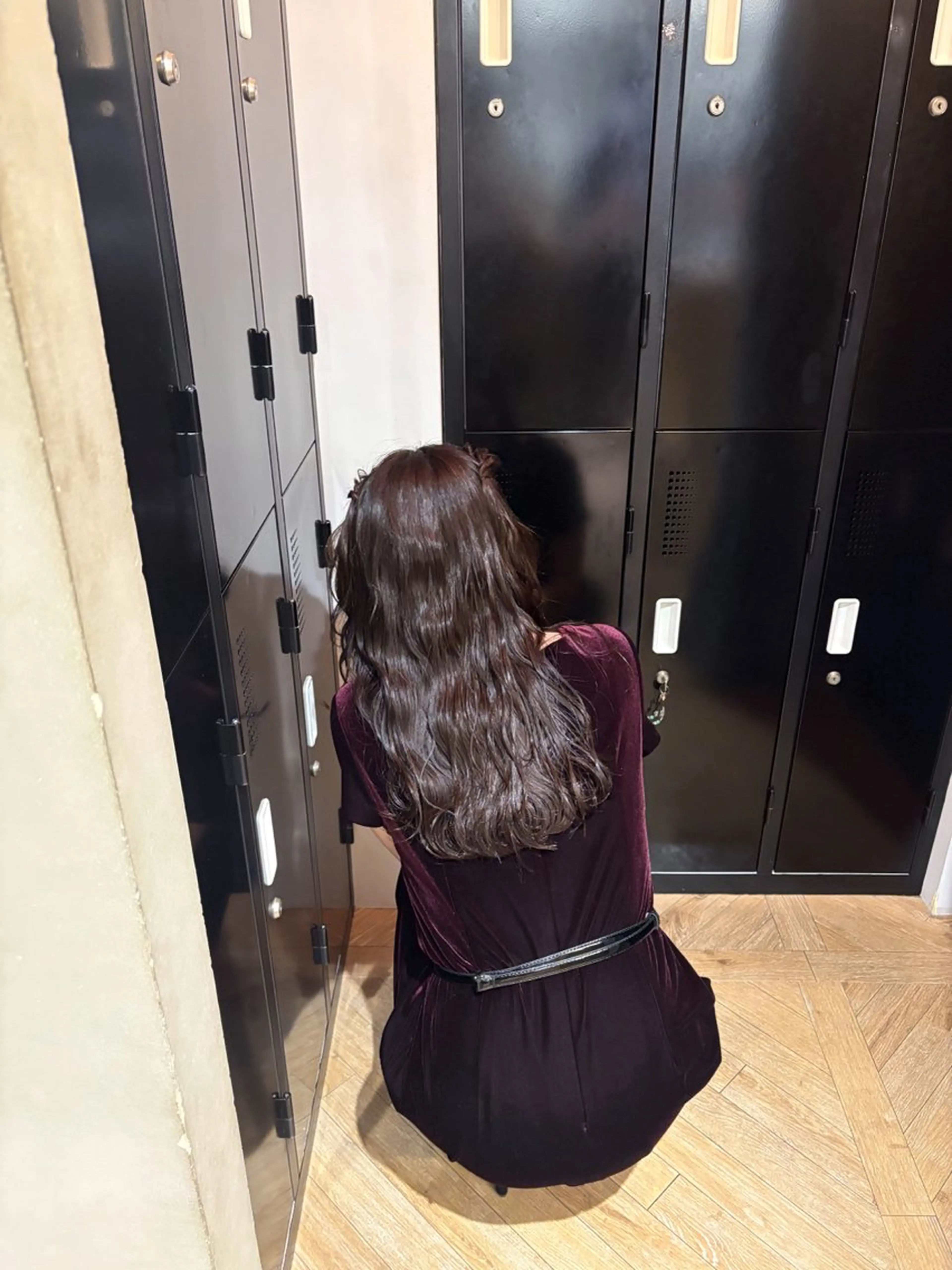 ロング カラー ヘアアレンジ ヘアカラー レイヤーカット🐩 透明感カラー モカのヘアスタイル