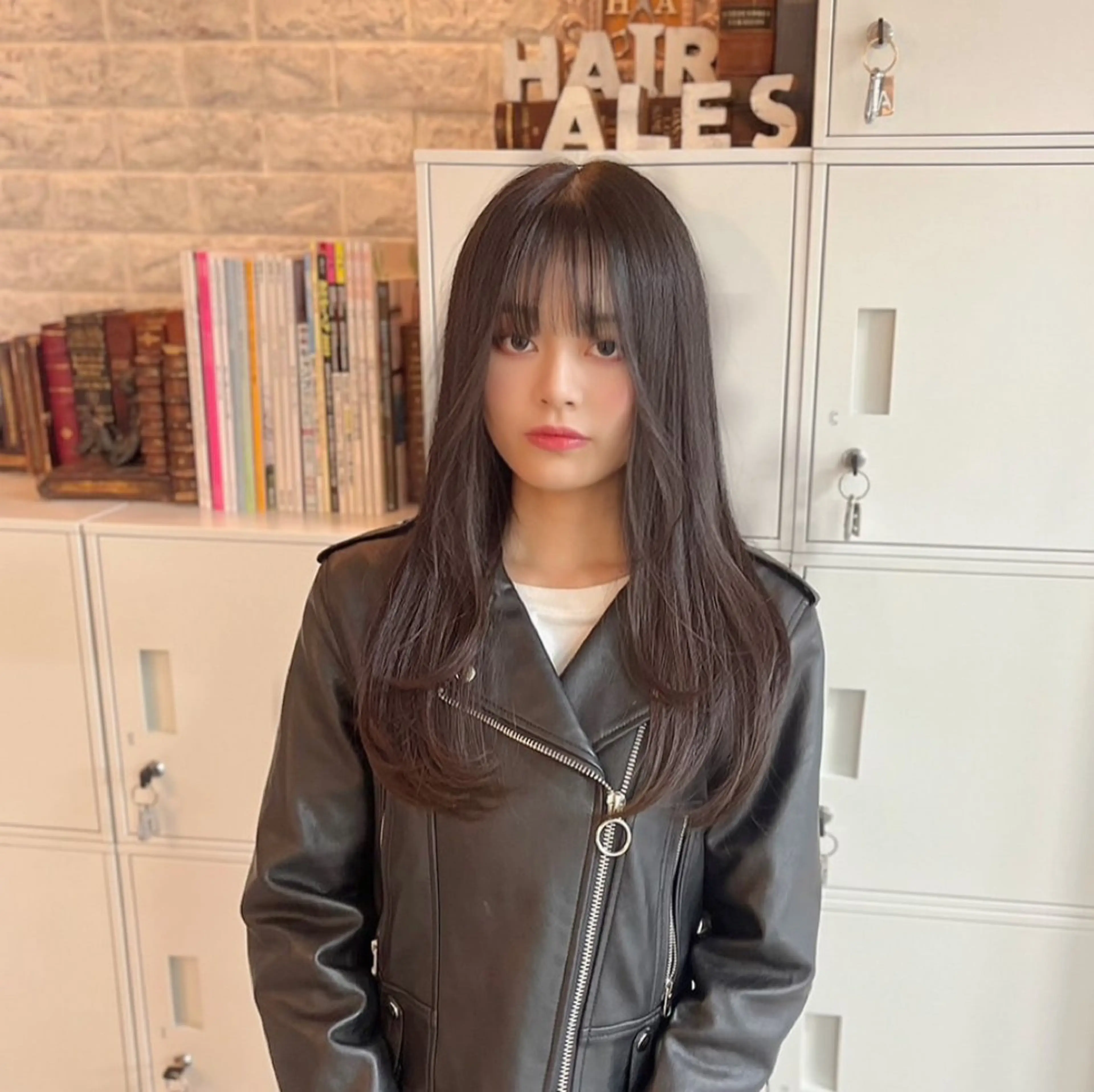 ロング 顔周りカット 髪質改善 ウルフレイヤー エクステ/kokiのヘアスタイル