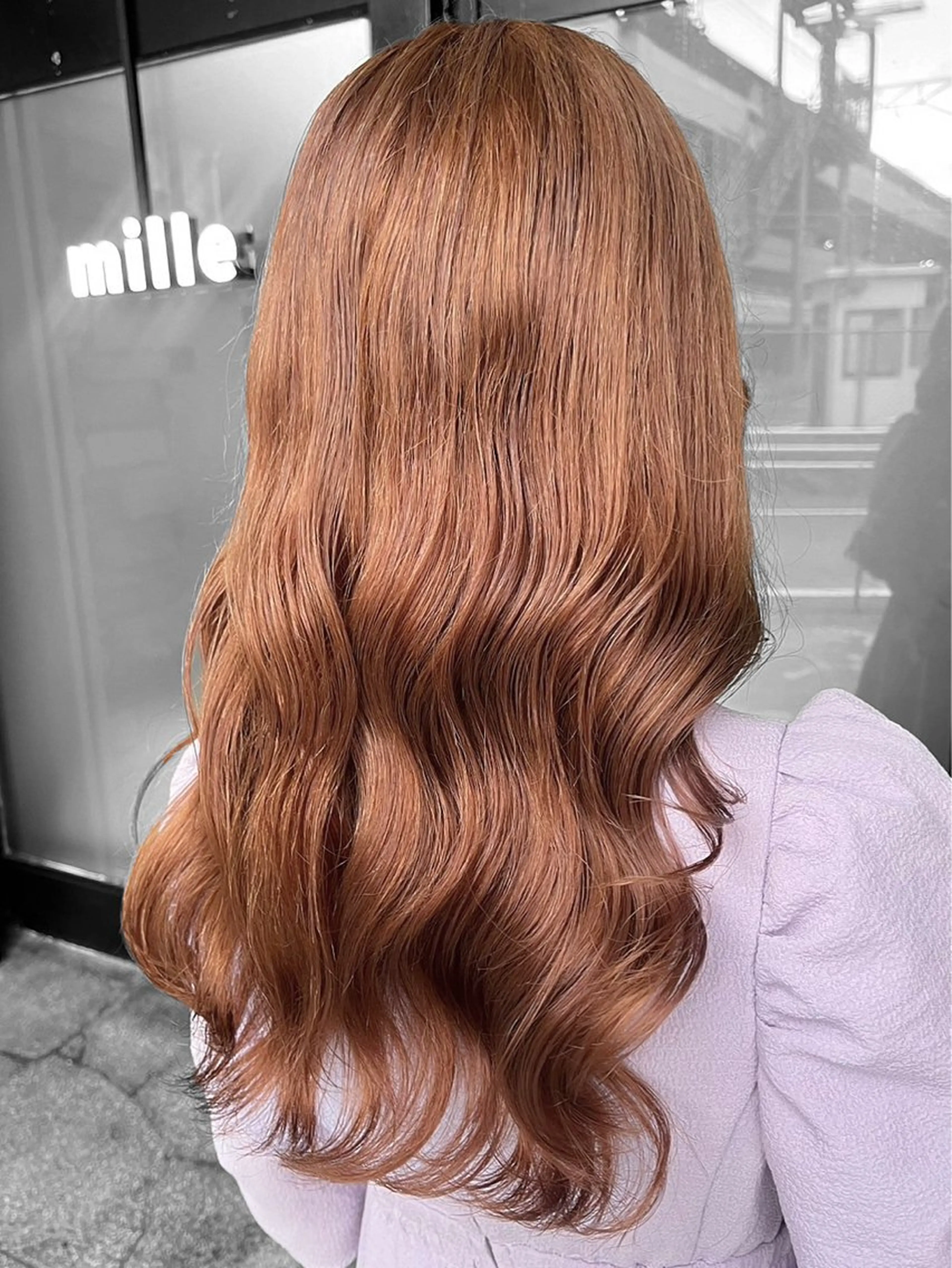 ロング カット ヘアカラー トリートメント ハイトーン/韓国風/ 艶髪/吉祥寺のヘアスタイル