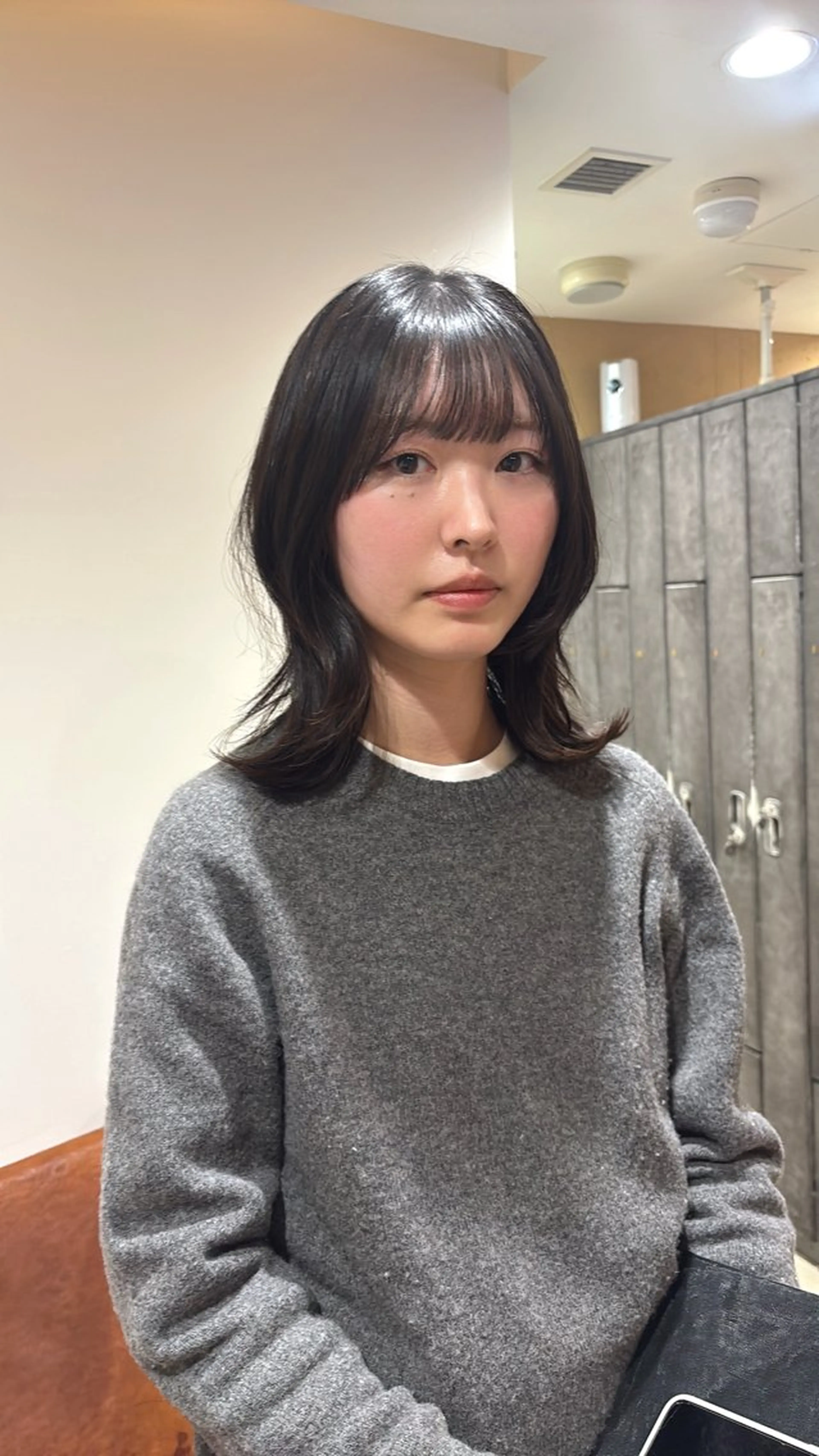 ミディアム くびれヘア レイヤーカット カット 梅田美容室/カット /Maoのヘアスタイル