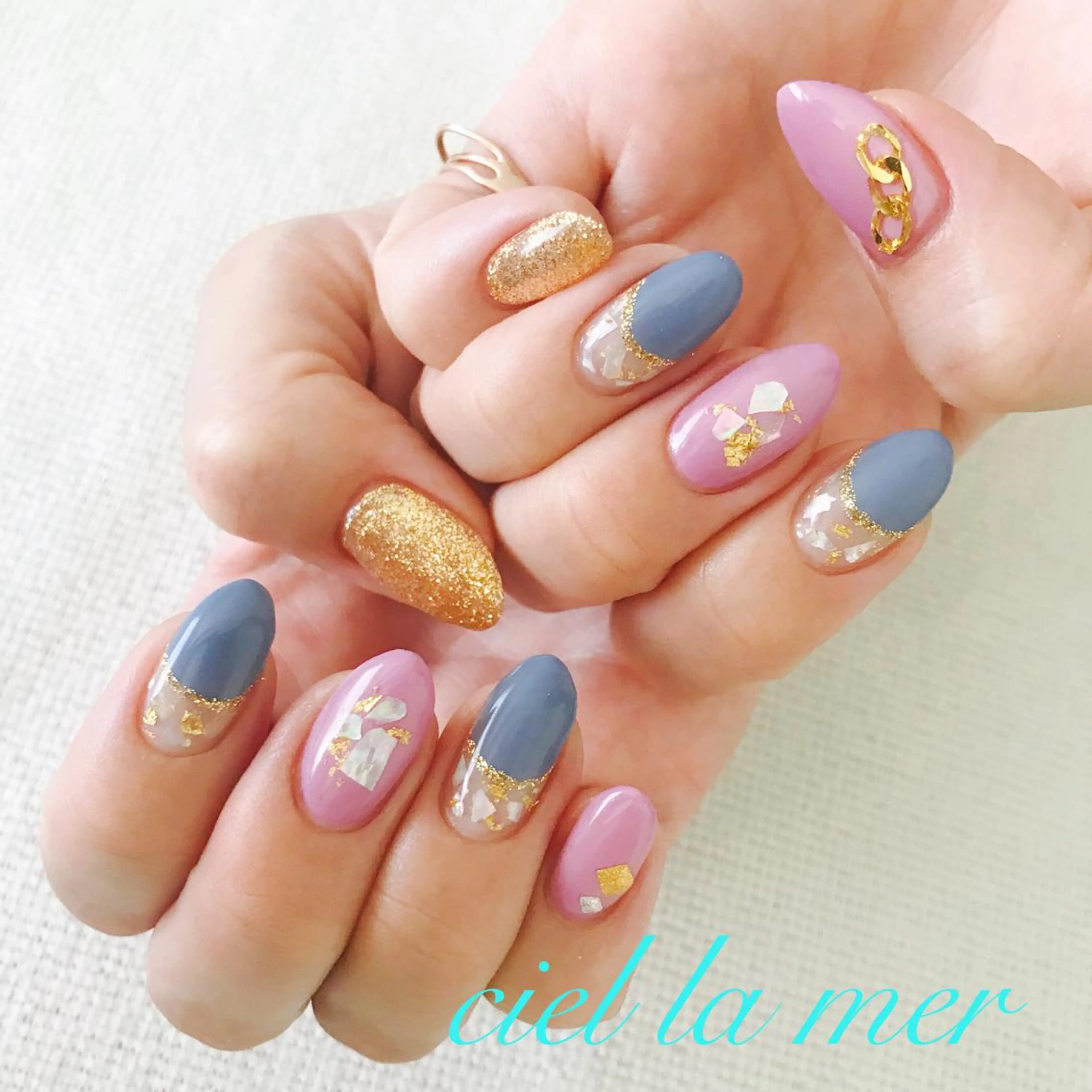ネイル ハンドネイル フットネイル ciel la merのネイルデザイン