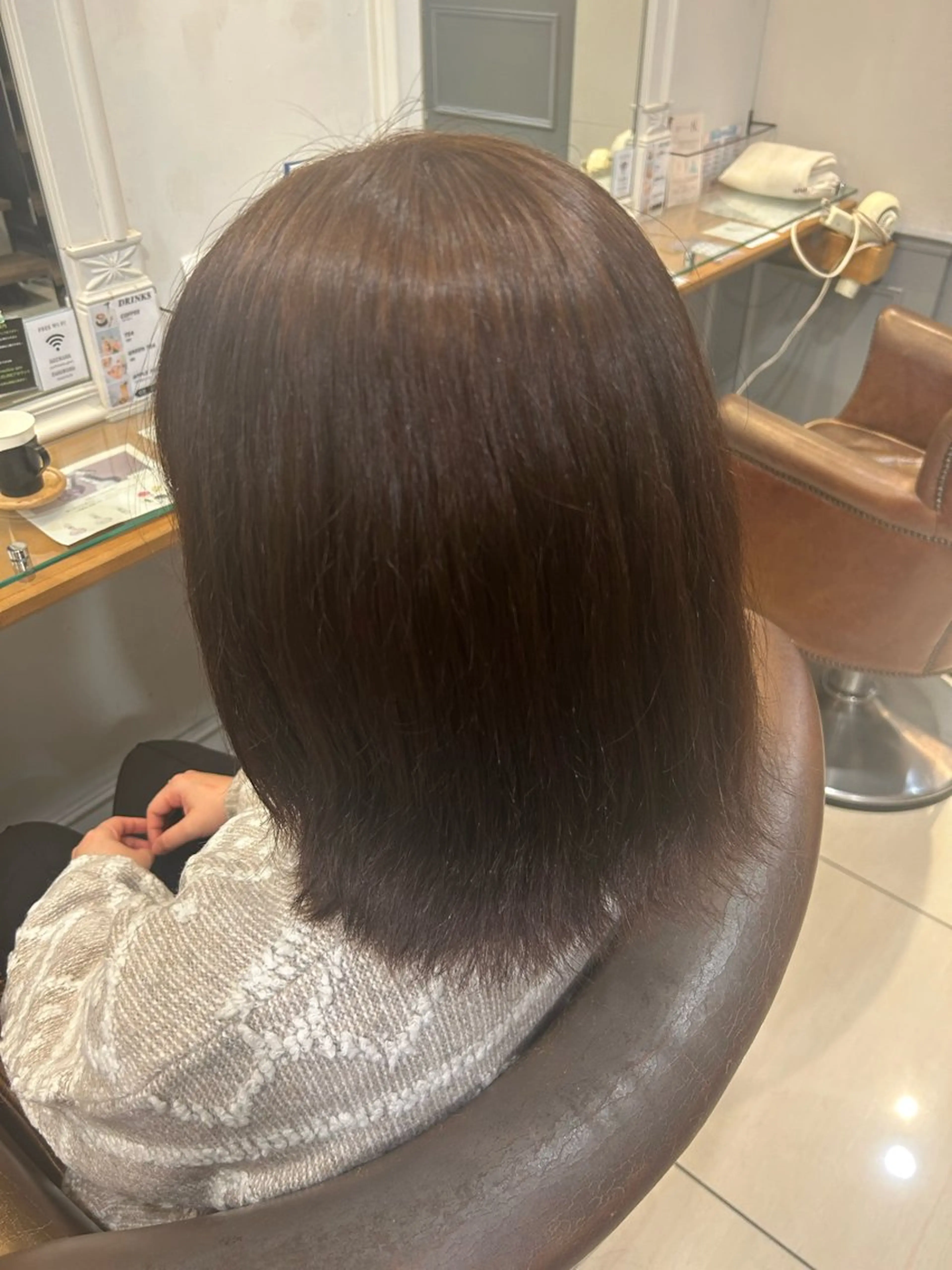 ミディアム ヘアカラー 韓国ヘアー🇰🇷 MIWAのヘアスタイル