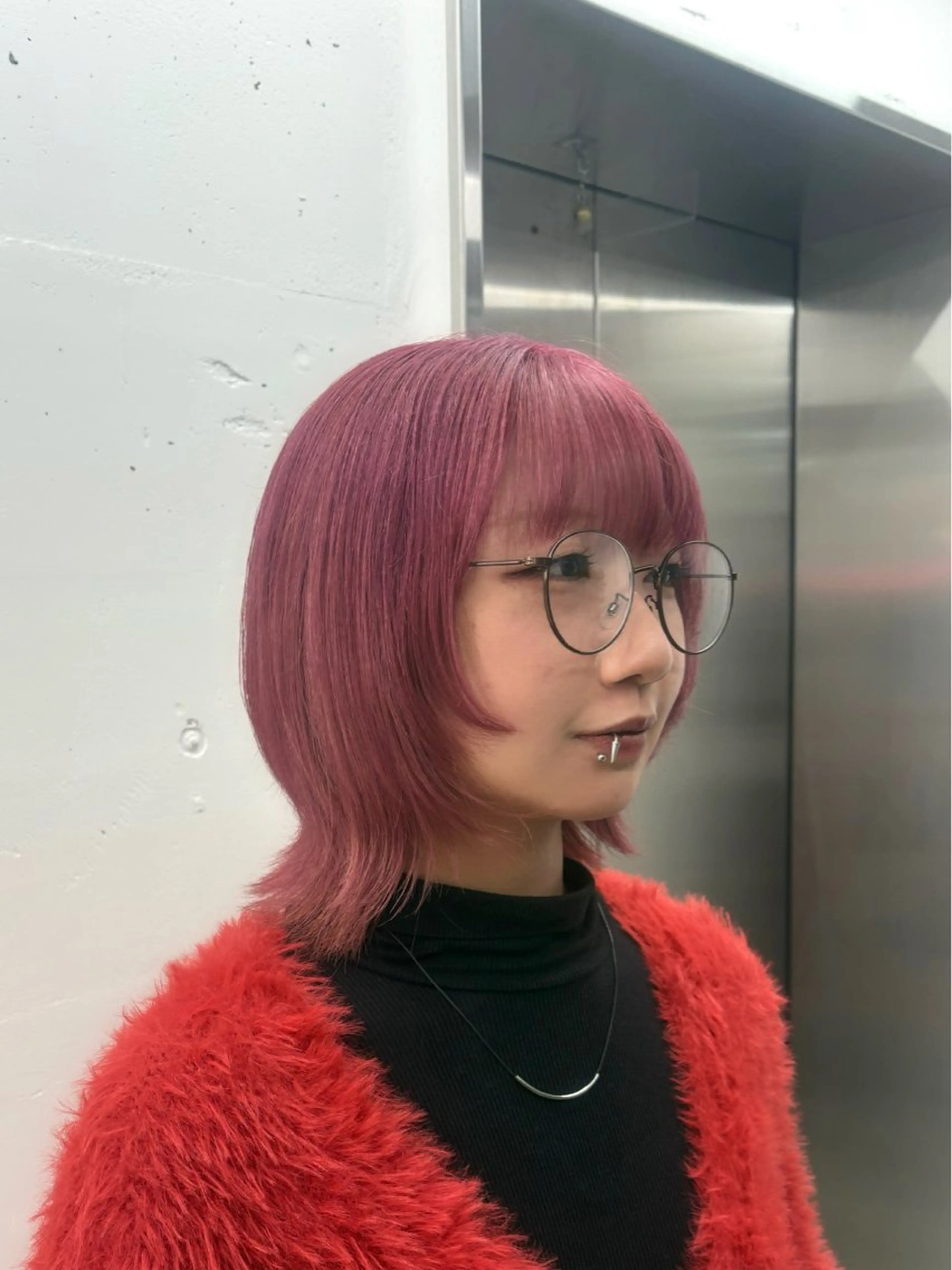 ミディアム カラー ピンクカラー カット ヘアカラー 🌟ゆりあ🌟 JILLSTUDIOのヘアスタイル