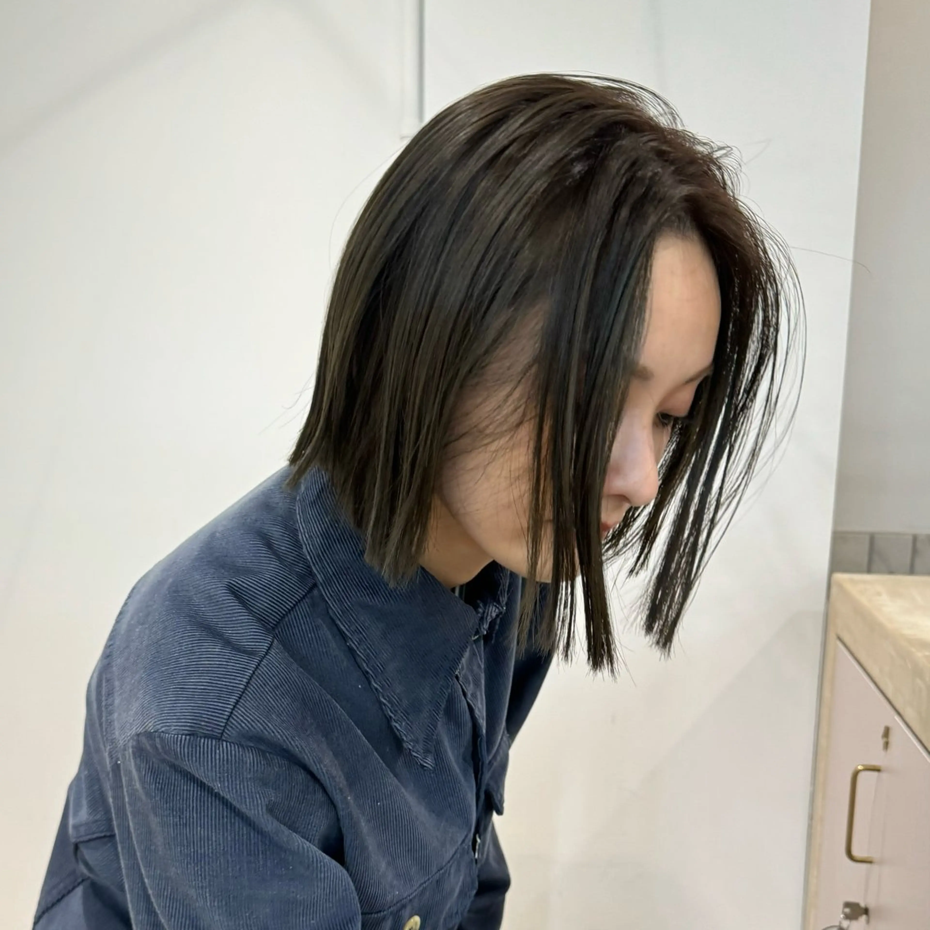 ミディアム カラー オリーブカラー カット ヘアカラー 清水愛果/似合わせ カット/透明感カラーのヘアスタイル
