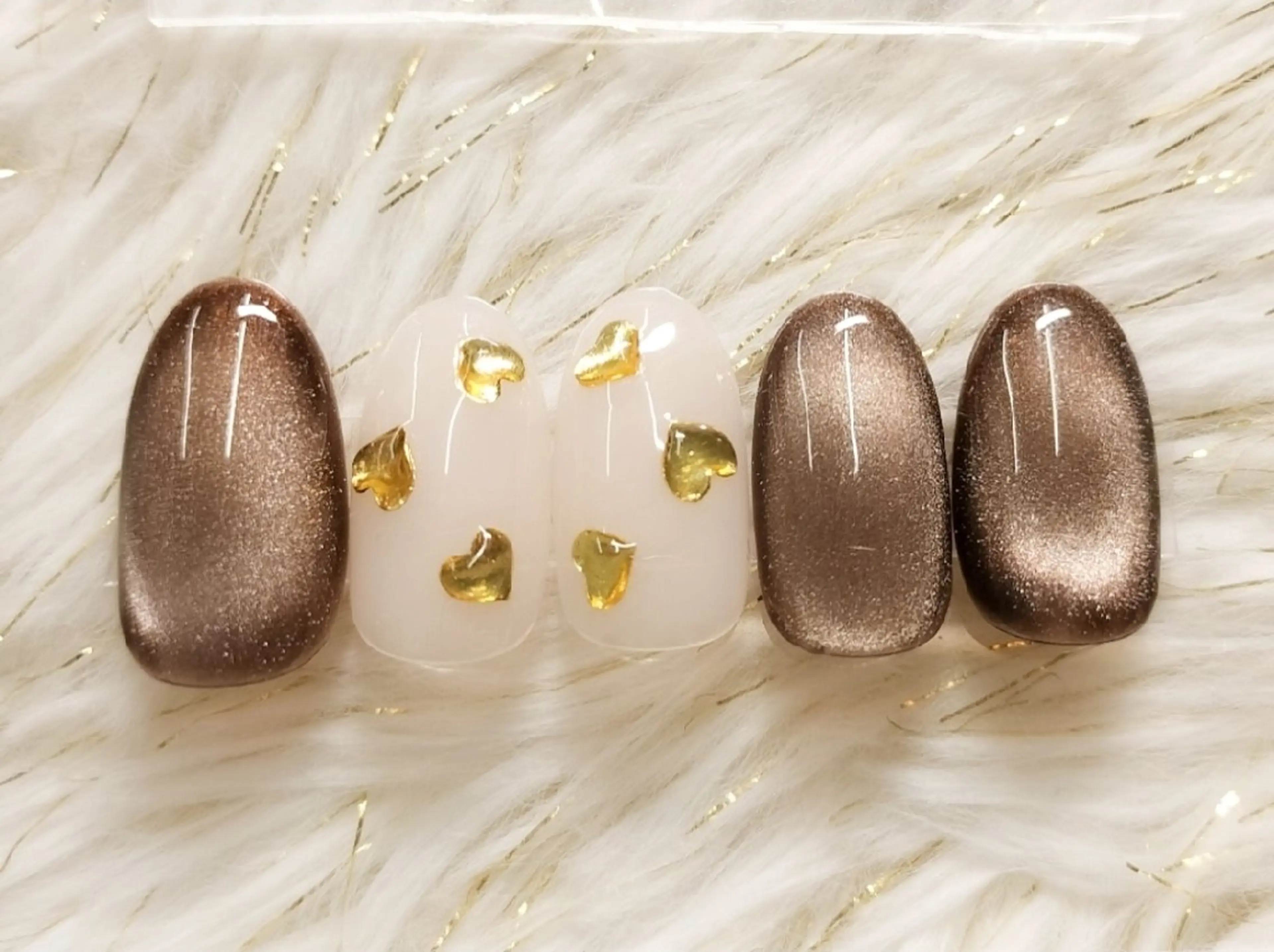 ネイル ハート ぷっくりネイル ハンドネイル She by M【シーバイエム】パラジェル/ニュアンスネイル所属・She by M. Ryoukaのネイルデザイン