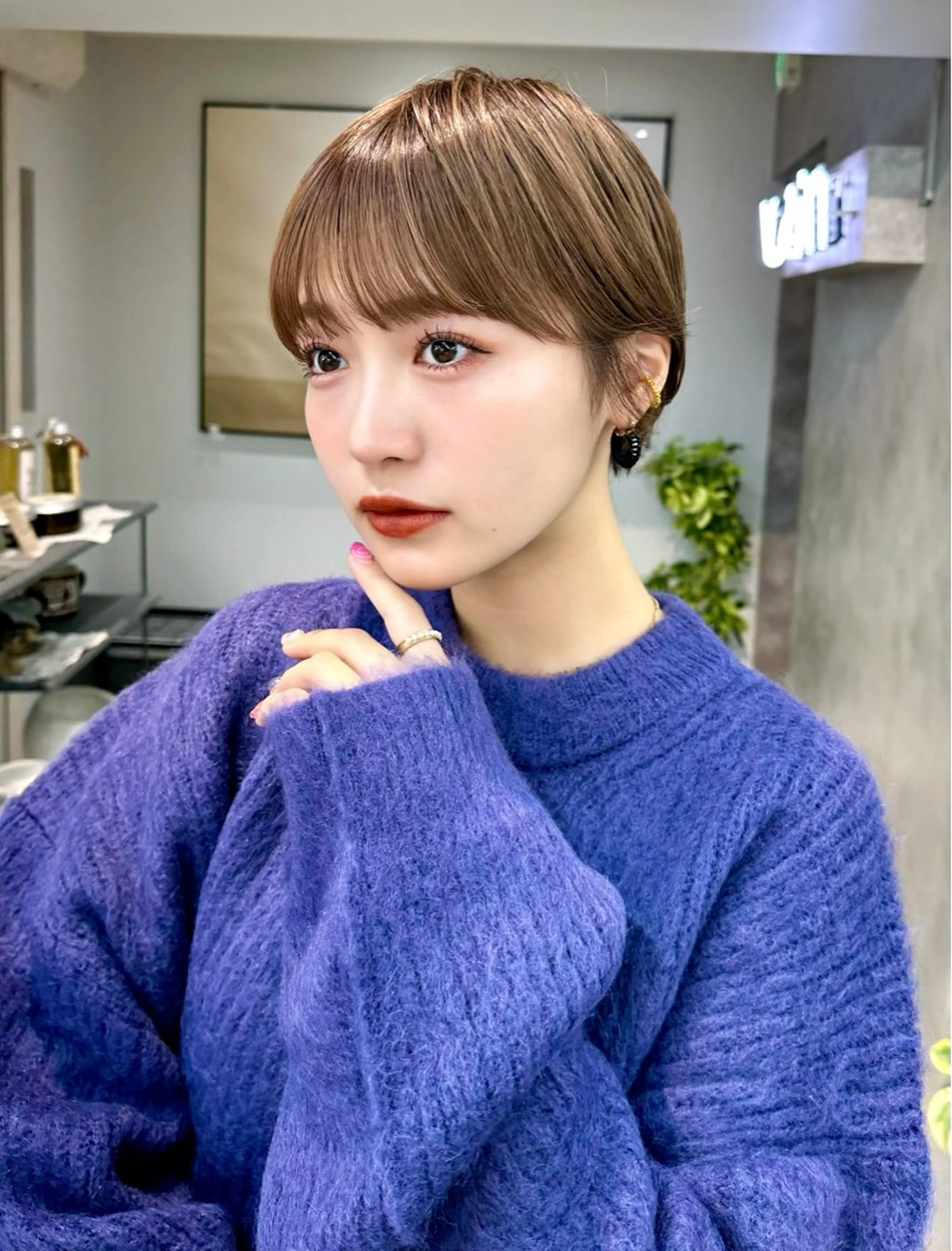 ショート カット ヘアカラー 骨格診断で絶対可愛い ✨丸みショート✨凌弥のヘアスタイル