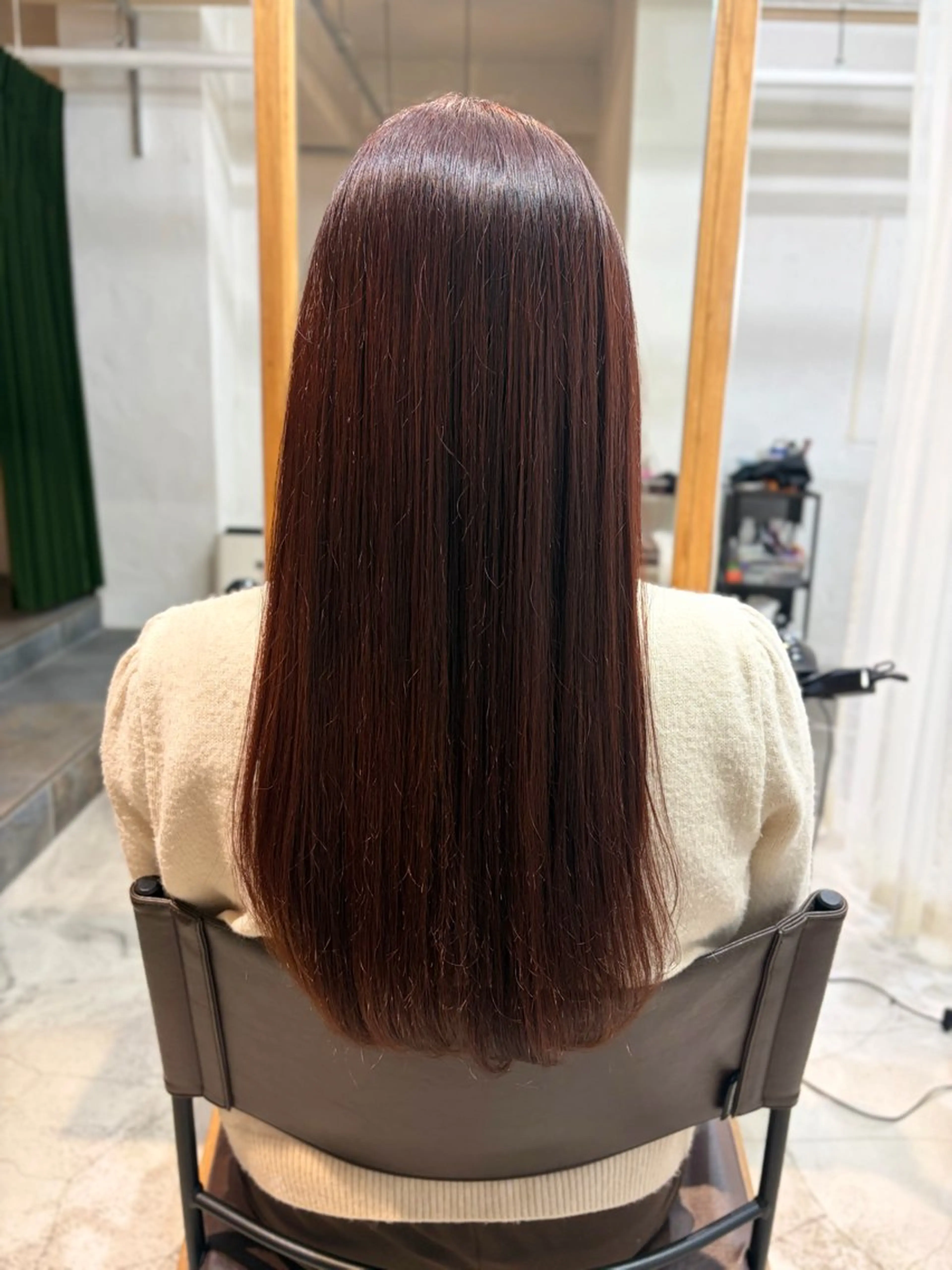 ロング カラー ブラウンカラー ピンクカラー 渡邉 光姫のヘアスタイル