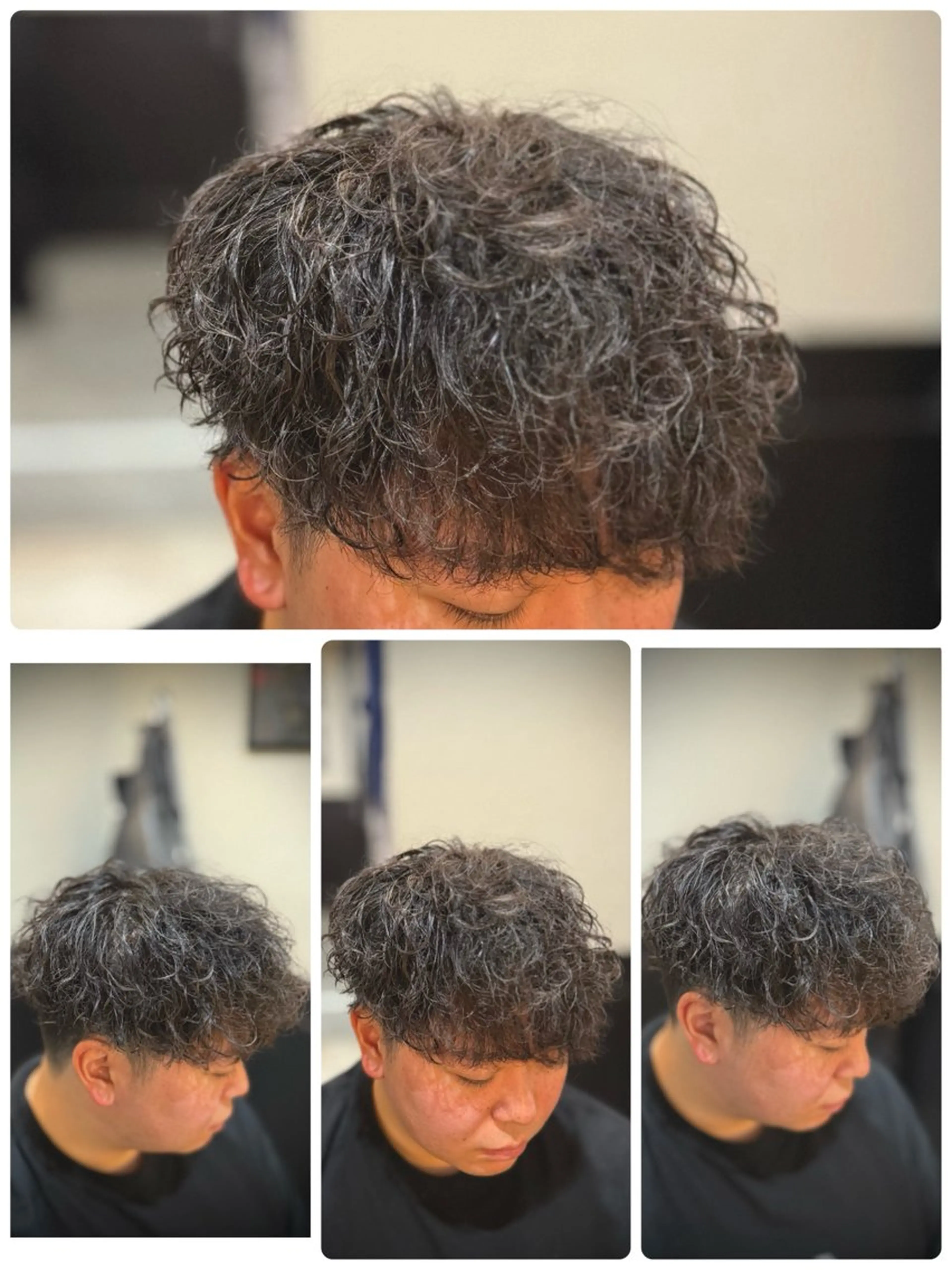 ミディアム 外国人風カラー 縮毛矯正 ガンバレ原田 航海のヘアスタイル