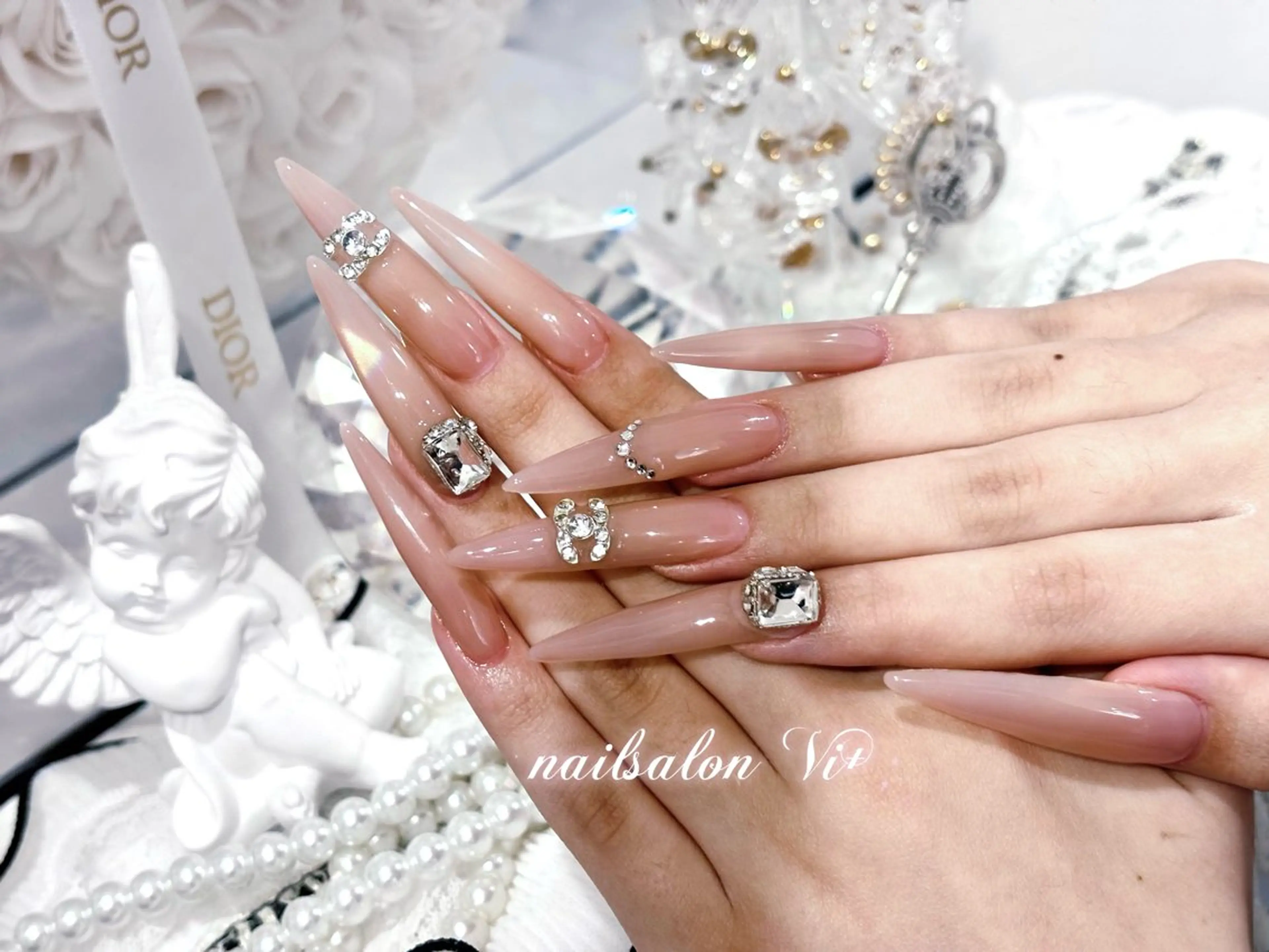 ネイル ロングネイル スーパーロングネイル ハンドネイル 𝒦𝐸𝐼𝒩𝒜 錦糸町ネイルのネイルデザイン