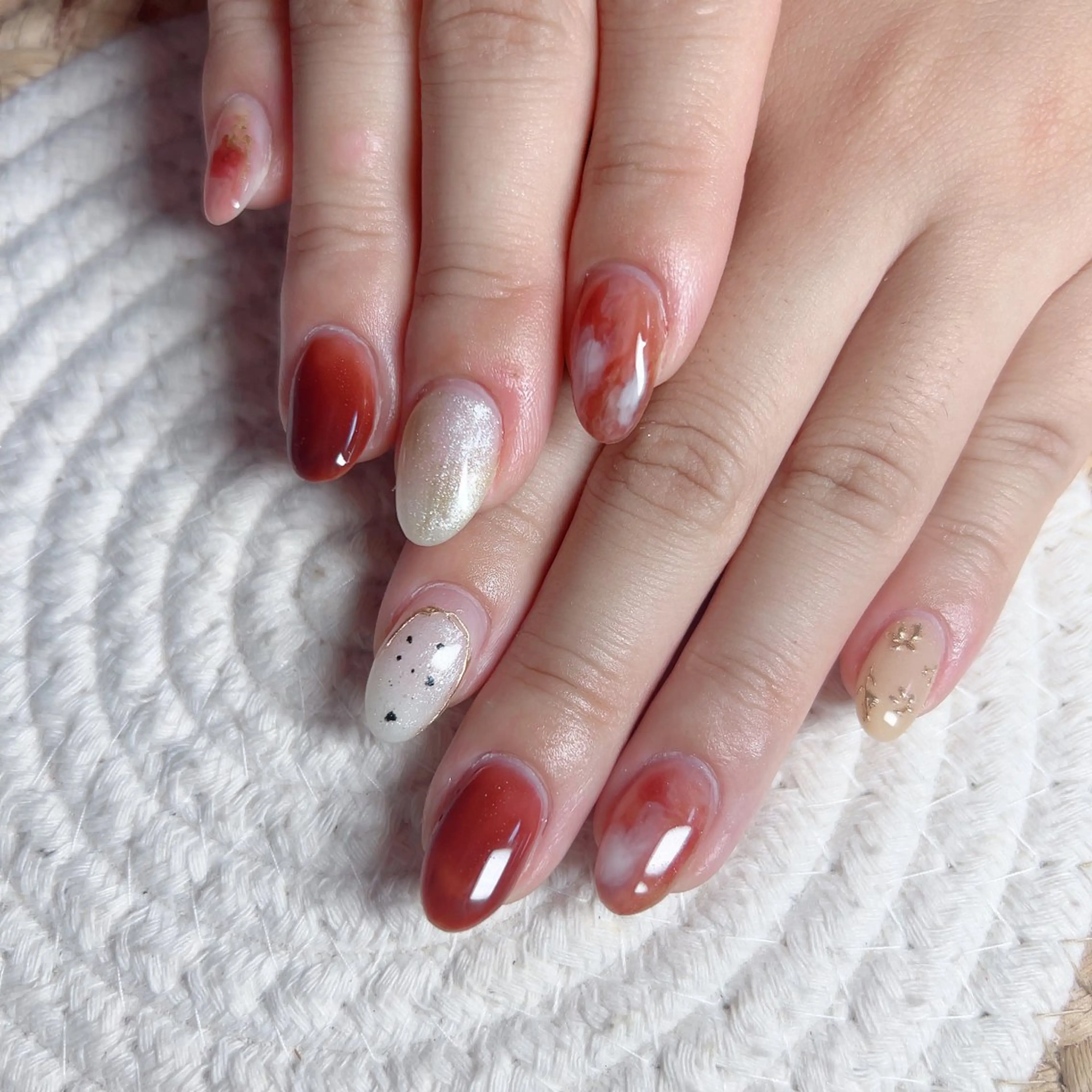 ネイル ハンドネイル M🌷nail 長さだし専門店のネイルデザイン